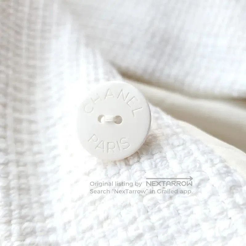 Chanel Chanel White Cotton Summer Jacket for Women . Size XS / US 0-2 / IT 36-38 - 6 Thumbnail