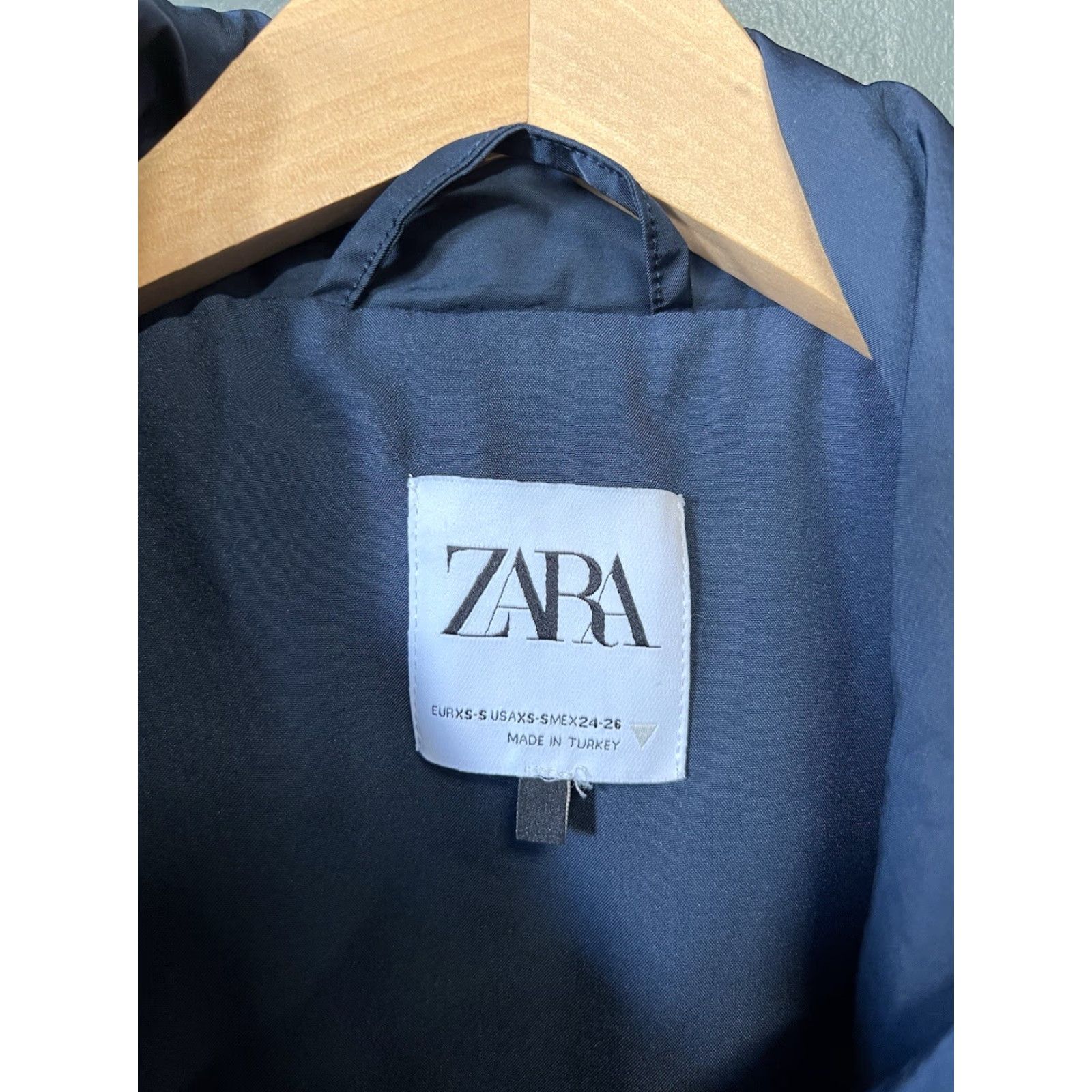 Zara Zara Vest Women Blue Sleeveless Boxy Oversized Pocket XS/S Size S Regular Jacket Size S / US 4 / IT 40 - 3 Thumbnail