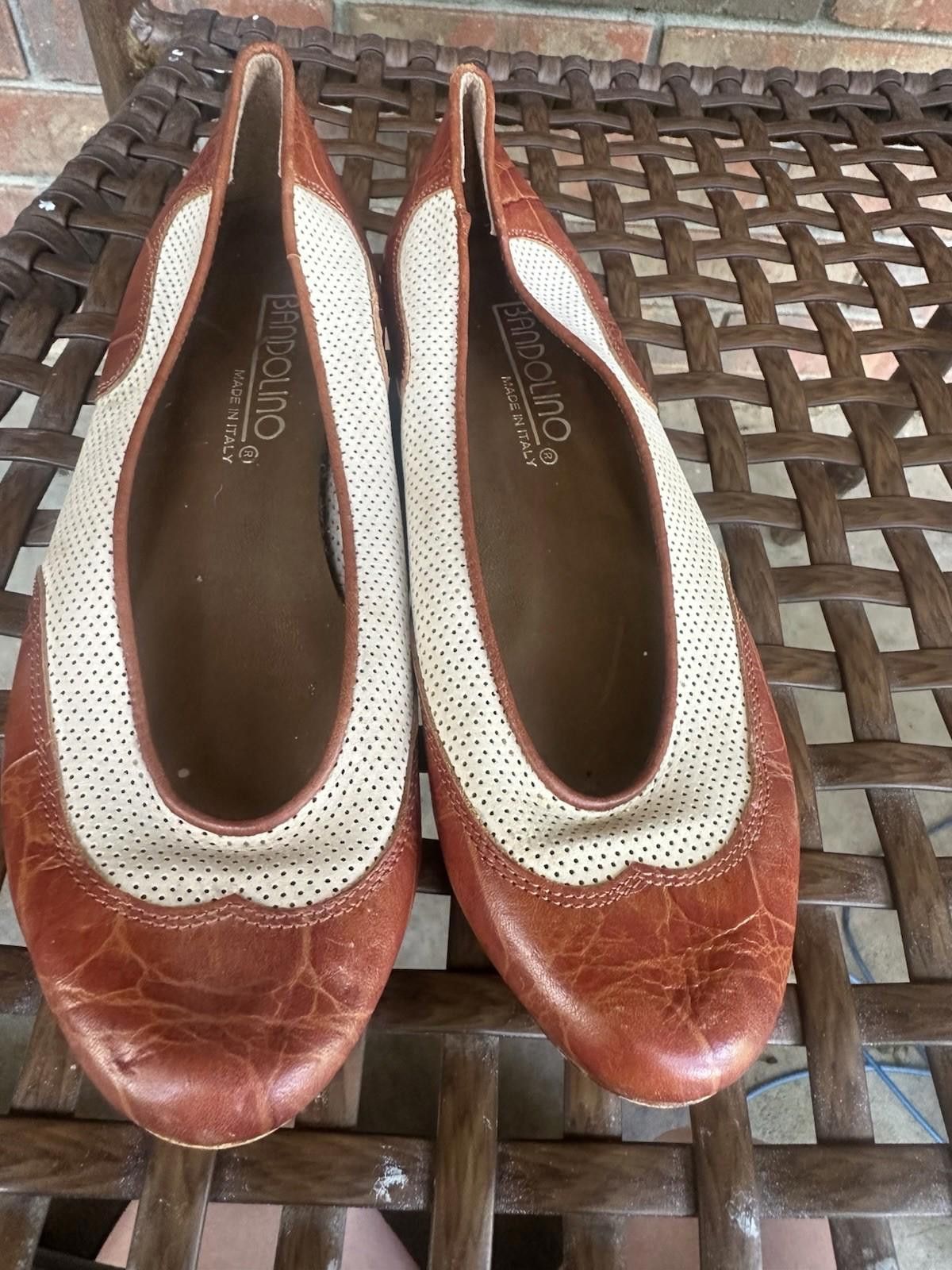 Designer Vintage Bandolini Leather Flats Size 6.5 Size US 6.5 / IT 36.5 - 1 Thumbnail