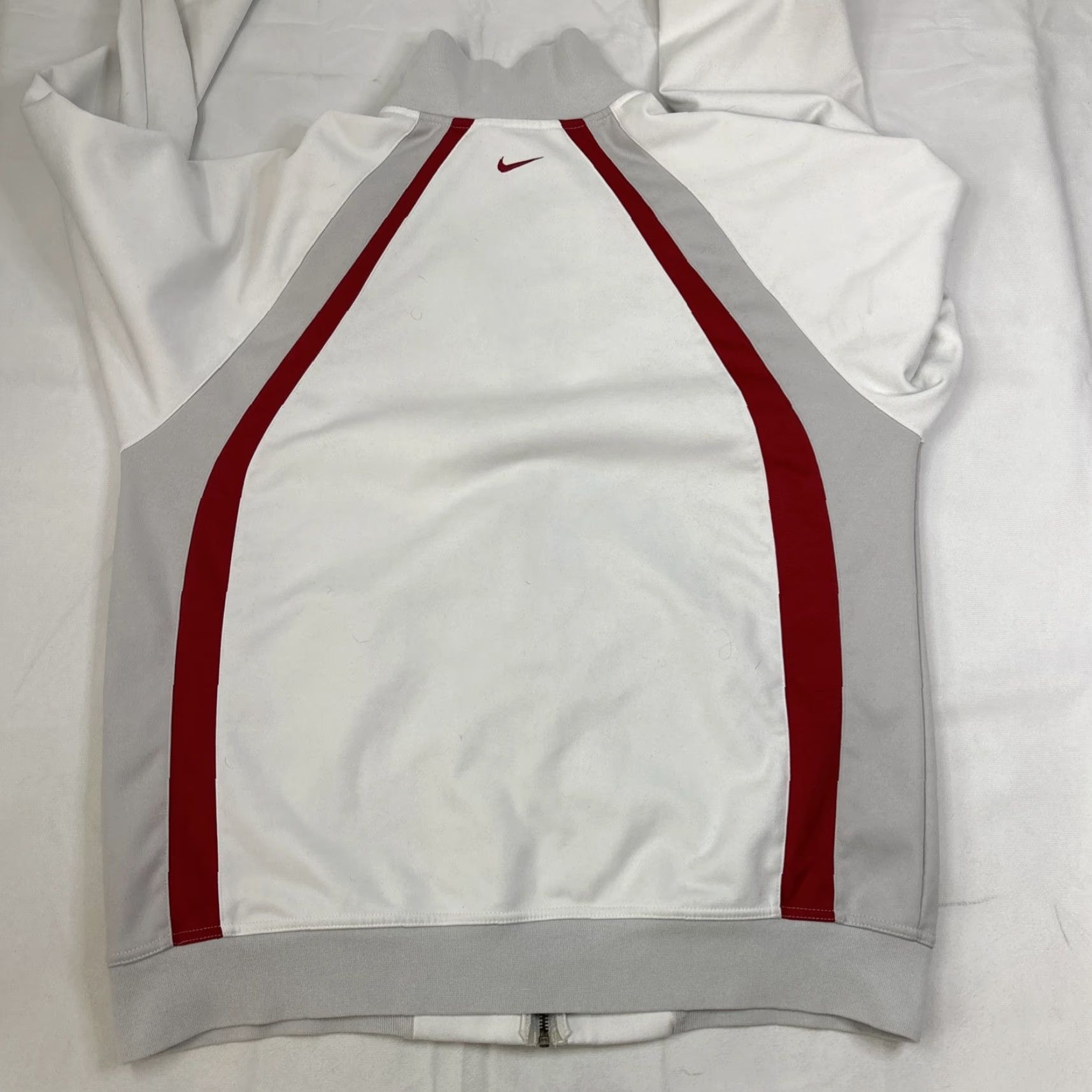 Nike VTG Nike Air Pegasus Track Jacket White Red Gray Large Mens Size US L / EU 52-54 / 3 - 7 Thumbnail