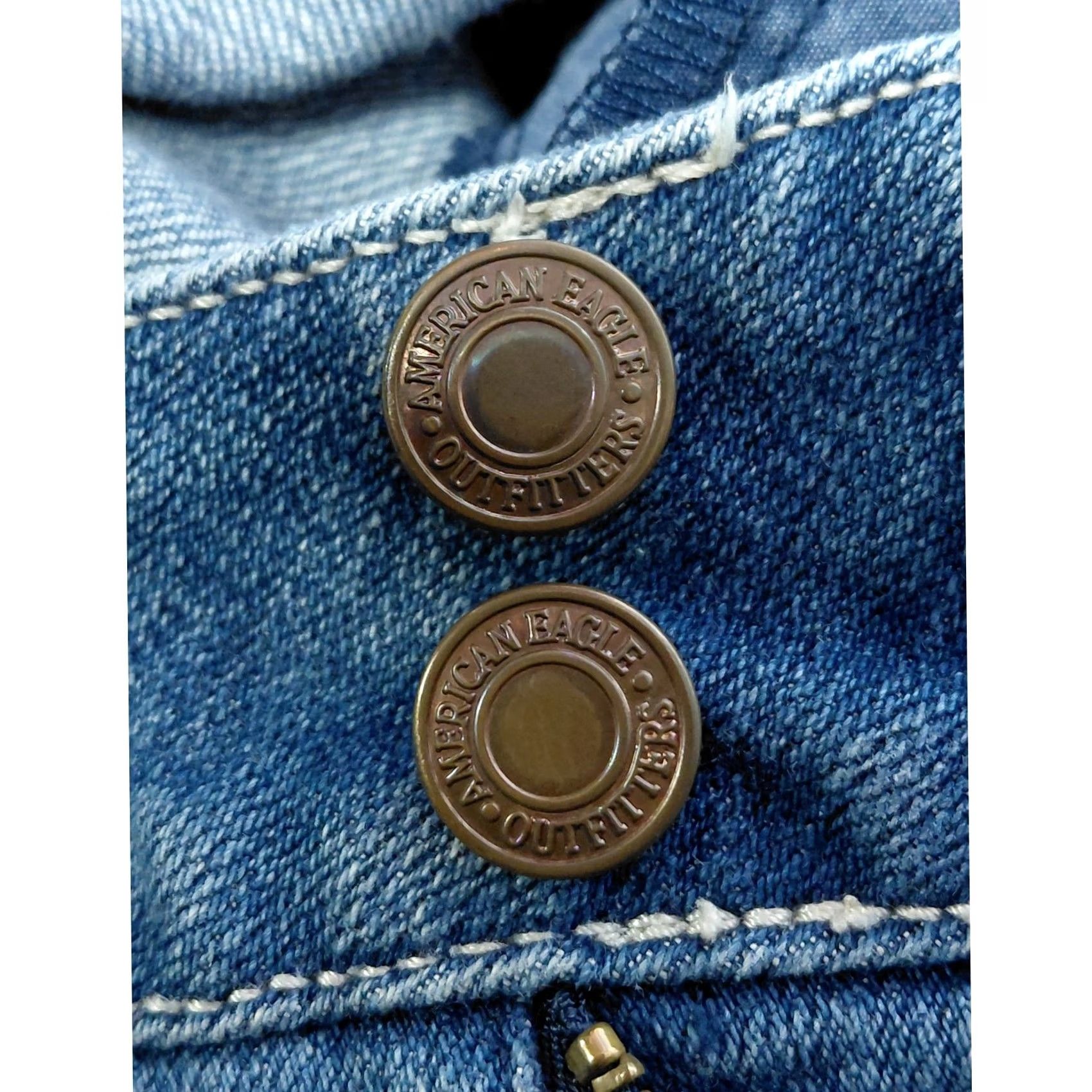 Vintage American Eagle Jeans Womens 4 Blue Artist Stretch Flare Solid Denim Women Size Size 27" / US 4 / IT 40 - 3 Thumbnail