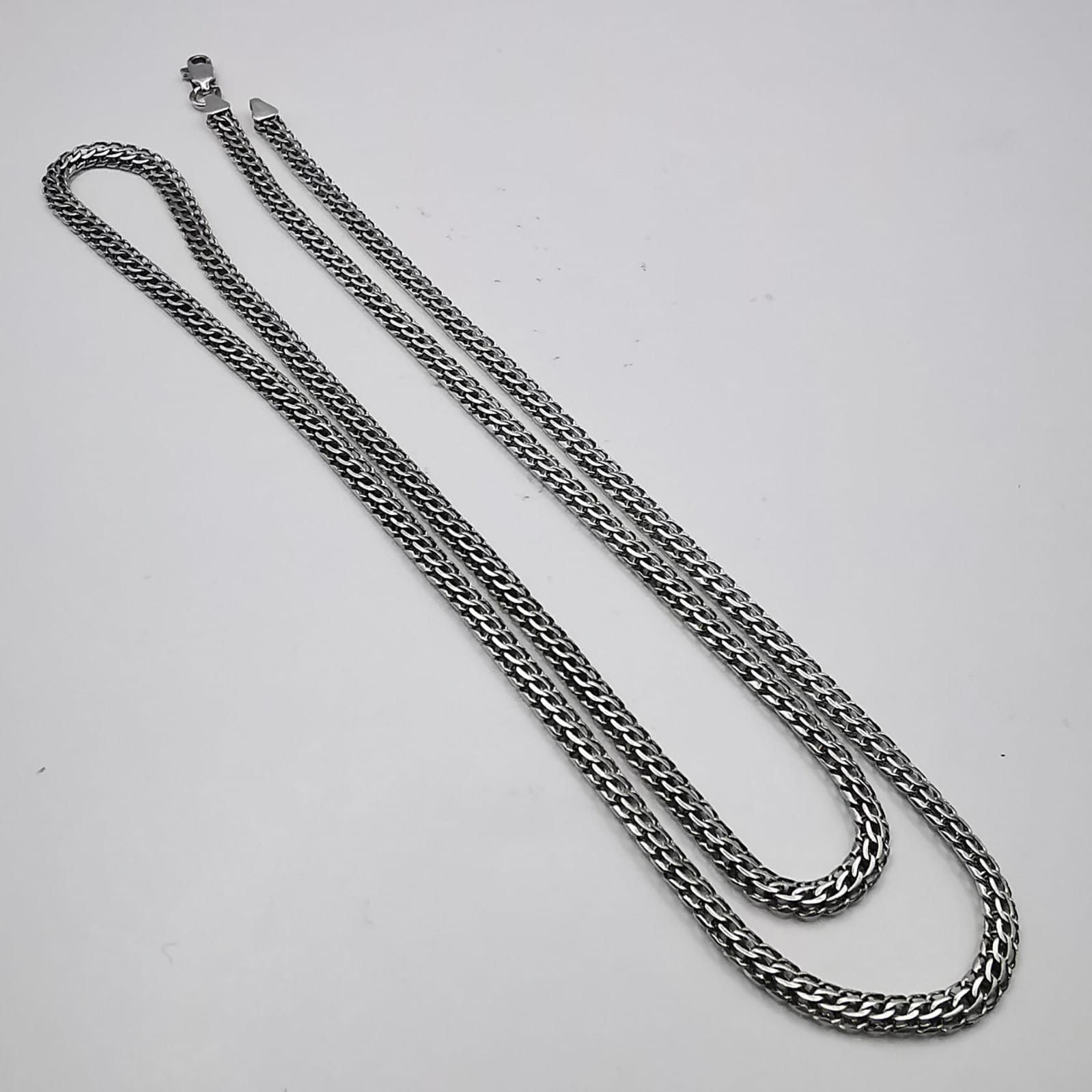 Sterling Silver Vintage Jewelry Chain, 925 Sterling Silver, Signed 12,28g Size ONE SIZE - 2 Thumbnail