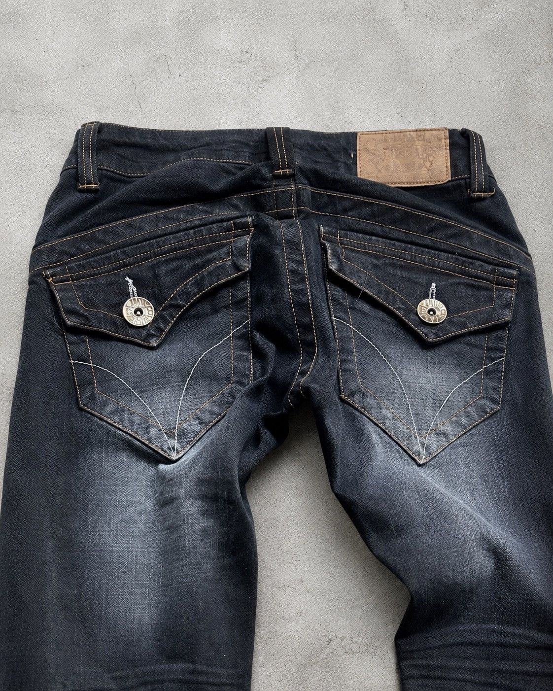 Le Grande Bleu (L.G.B.) TVS phyton leather lace up flare jeans Size US 27 - 5 Thumbnail