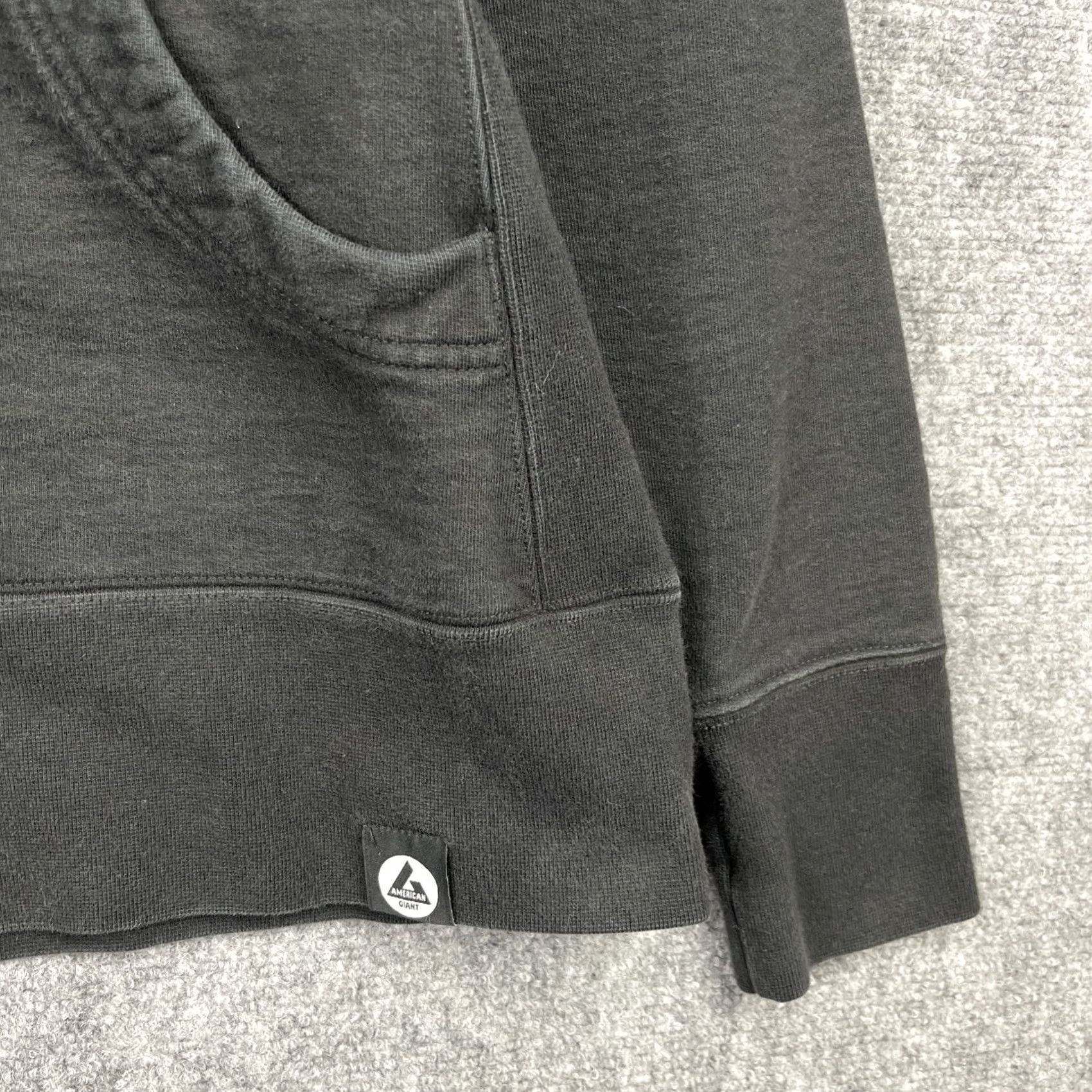 Vintage American Giant Hoodie Womens Medium Black Heavyweight Zip Up Made In USA Size M / US 6-8 / IT 42-44 - 3 Thumbnail