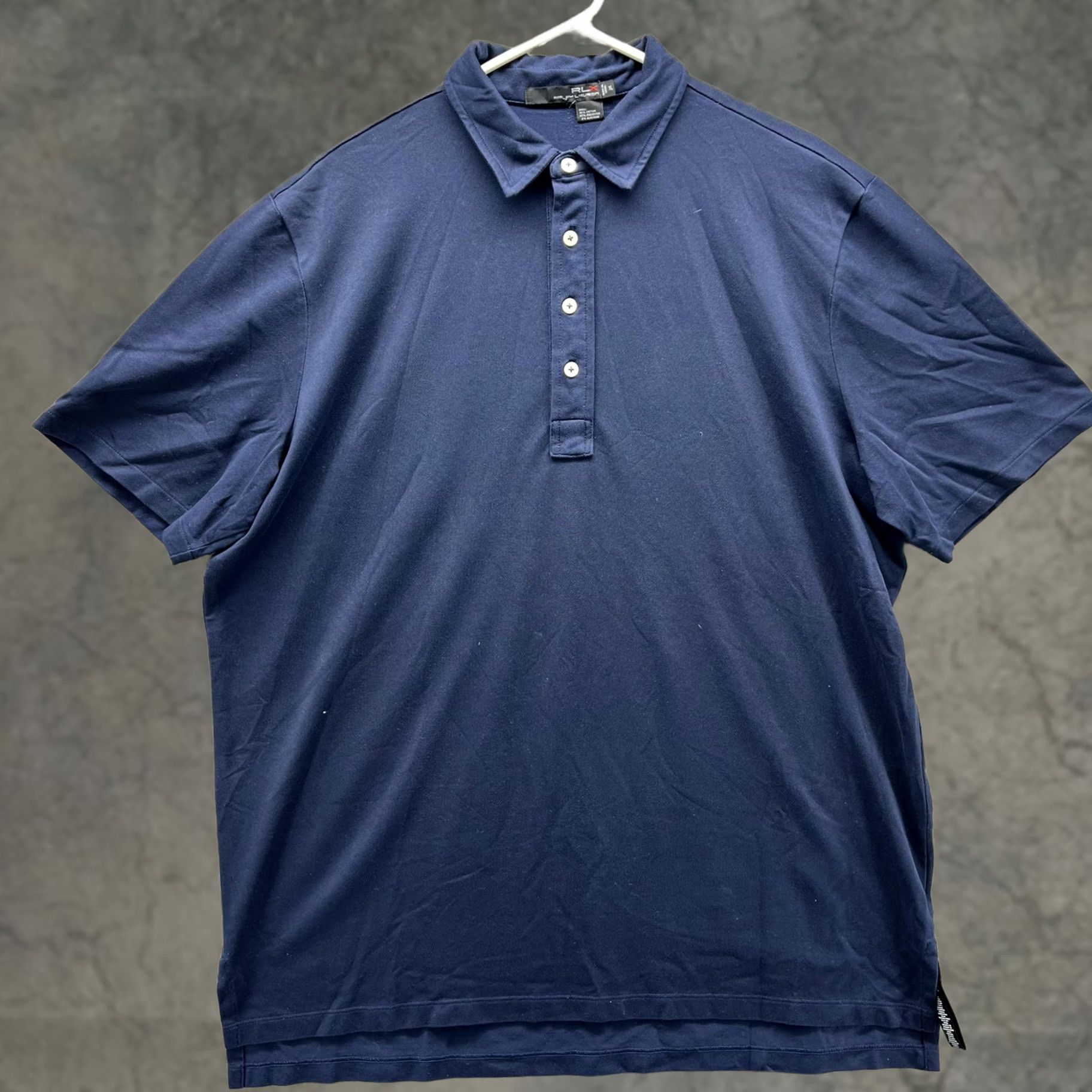 RLX Ralph Lauren RLX Ralph Lauren Polo Shirt Mens XL Blue Solid Golf Performance Stretch Casual Shirt Size US XL / EU 56 / 4 - 1 Thumbnail