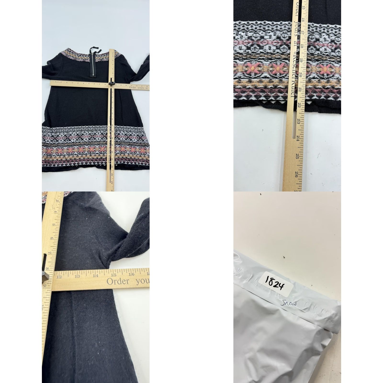 Anthropologie Anthropologie Sleeping On Snow Sweater Womens XS Black Fair Isle Pullover Size XS / US 0-2 / IT 36-38 - 8 Thumbnail