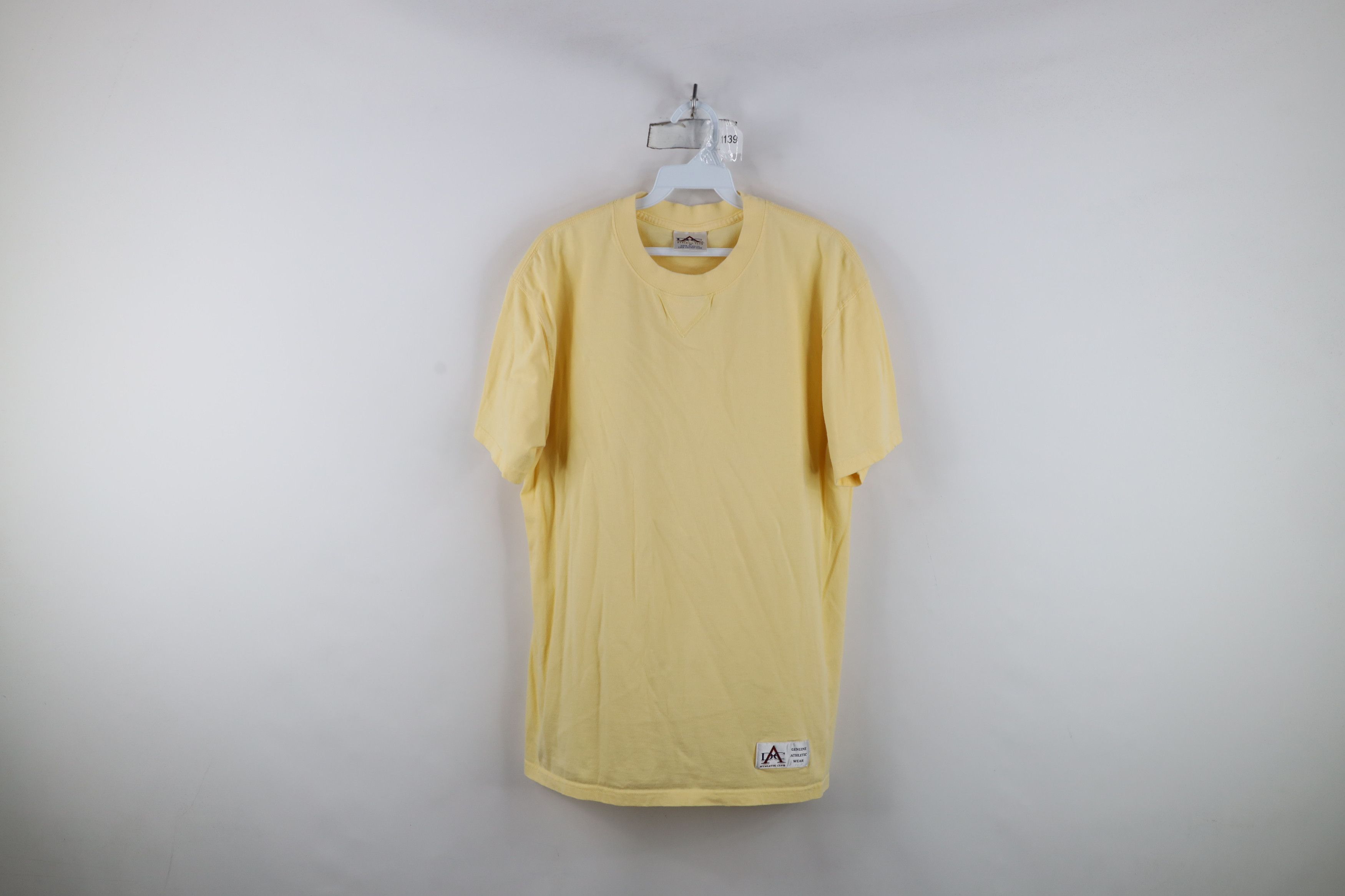 Vintage Vintage 90s Streetwear Heavyweight Cotton T-Shirt Yellow Size US M / EU 48-50 / 2 - 1 Thumbnail
