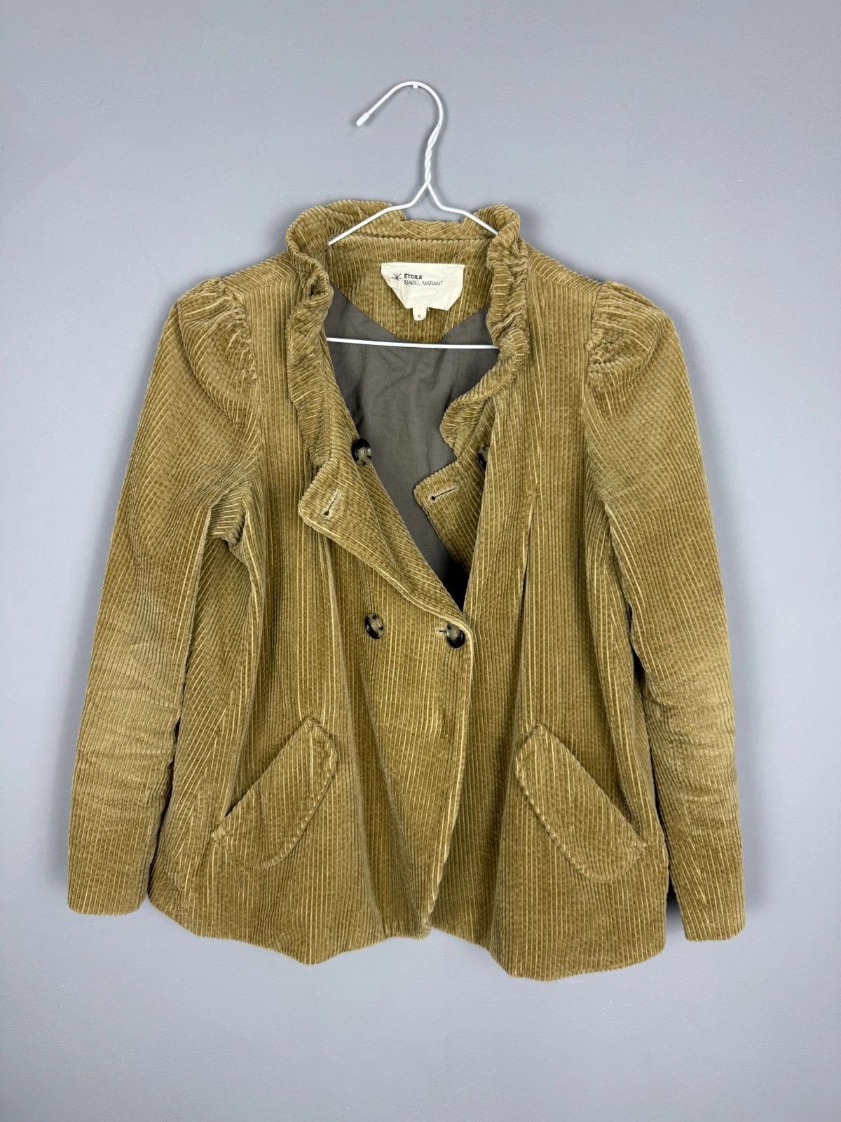 Isabel Marant Etoile Isabel Marant Étoile Corduroy Jacket Beige Double Breasted Size XS / US 0-2 / IT 36-38 - 1 Thumbnail