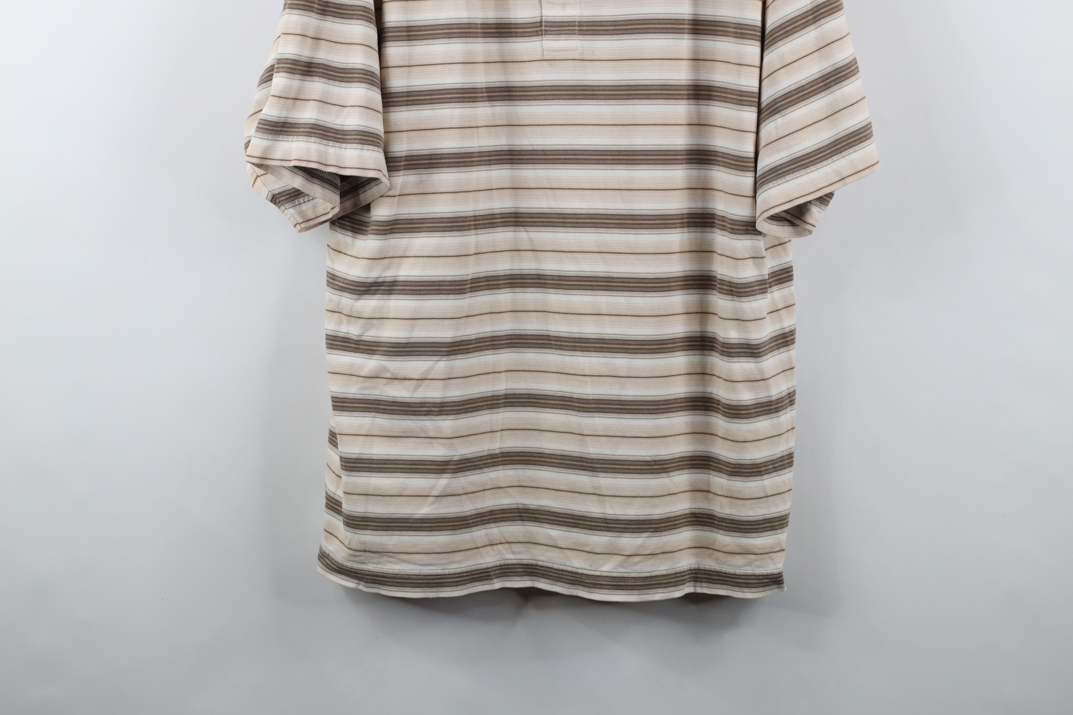 Vintage Vintage 90s Streetwear Striped Short Sleeve Henley T-Shirt Size US L / EU 52-54 / 3 - 3 Thumbnail