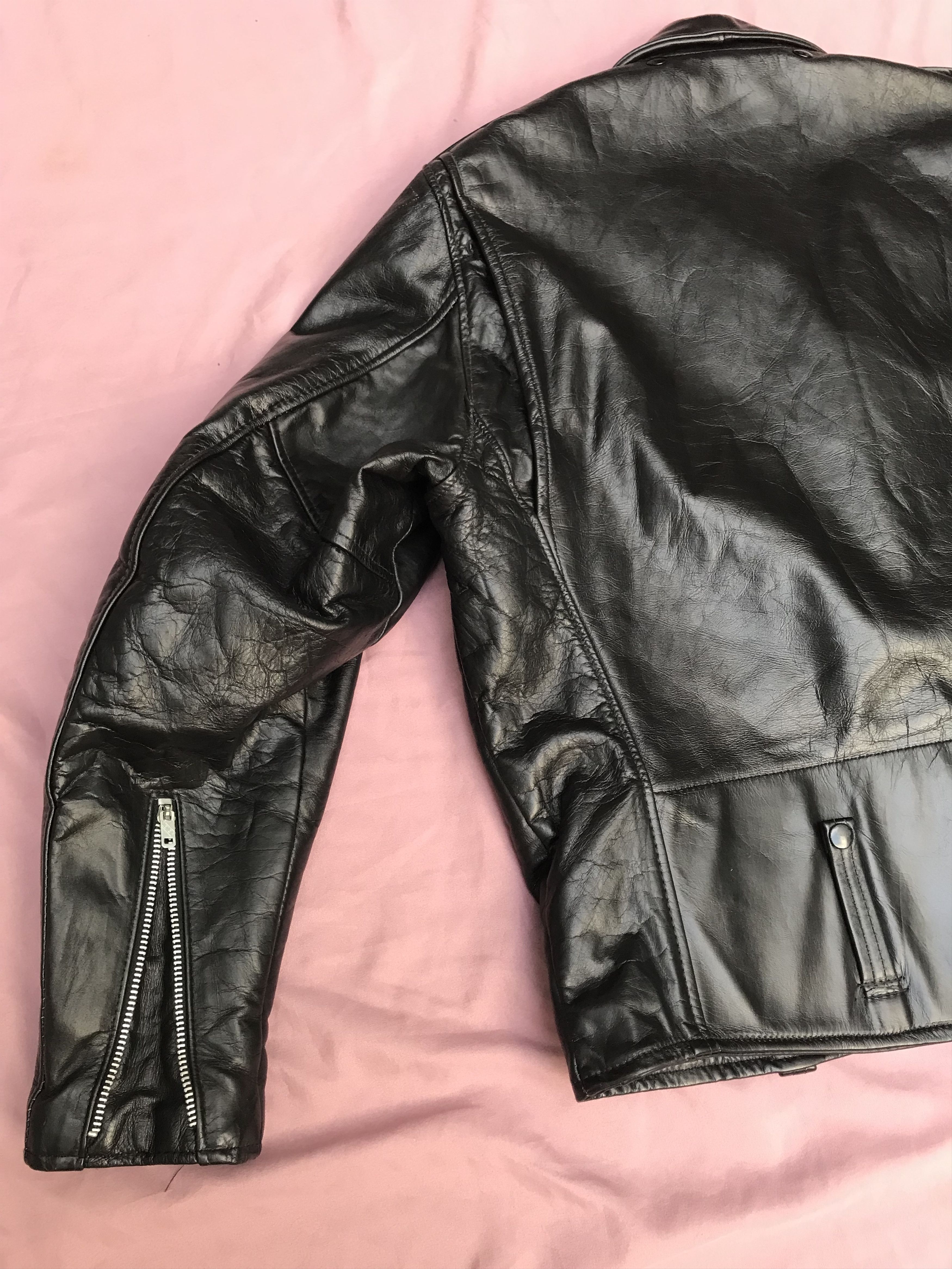 Harley Davidson AMF HARLEY DAVIDSON USA POLICE LEATHER BIKER JACKET Size US L / EU 52-54 / 3 - 5 Thumbnail