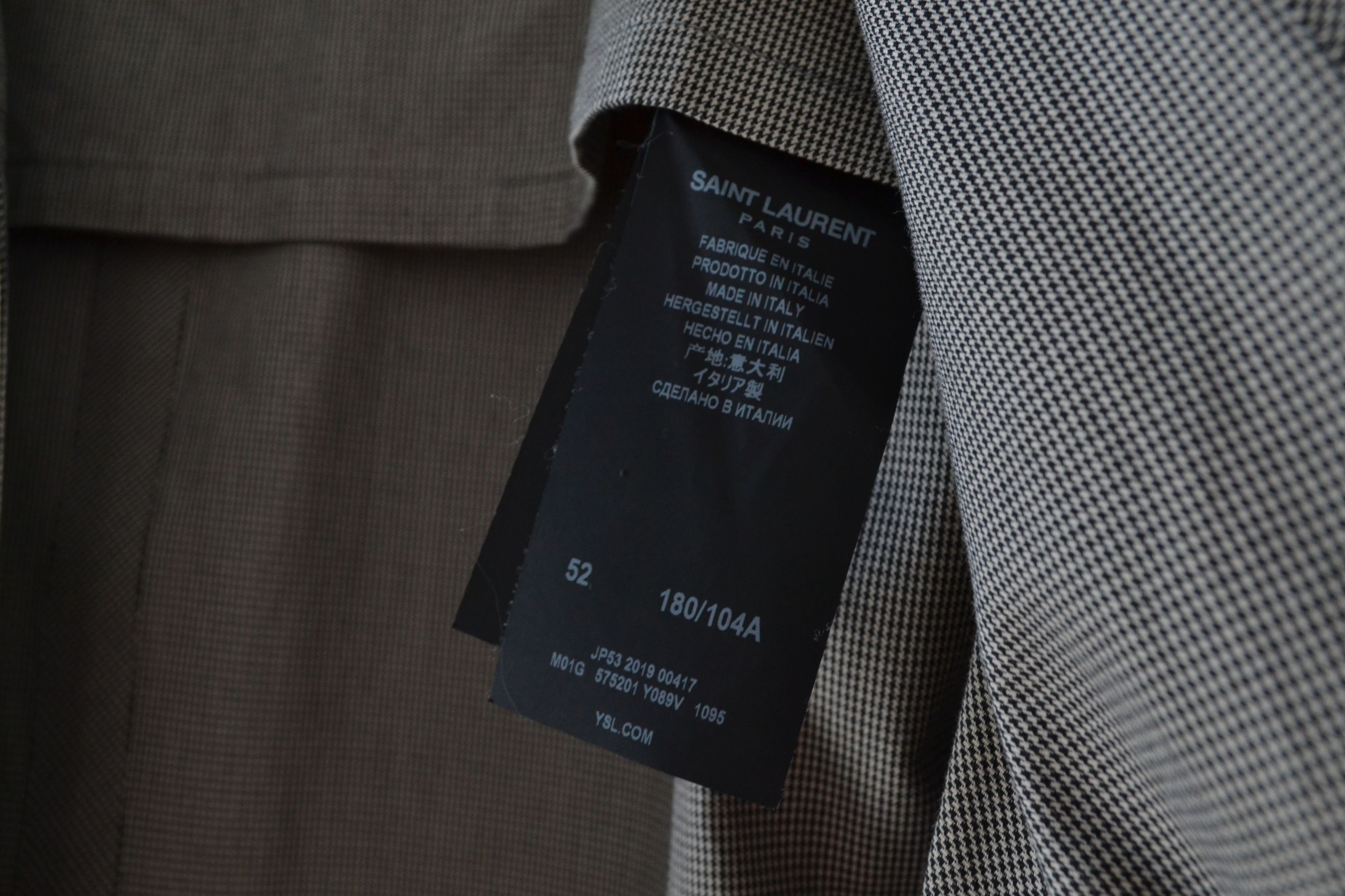 Saint Laurent Paris SAINT LAURENT Trench Jacket Black White Houndstooth Sz 52 Size US L / EU 52-54 / 3 - 9 Thumbnail