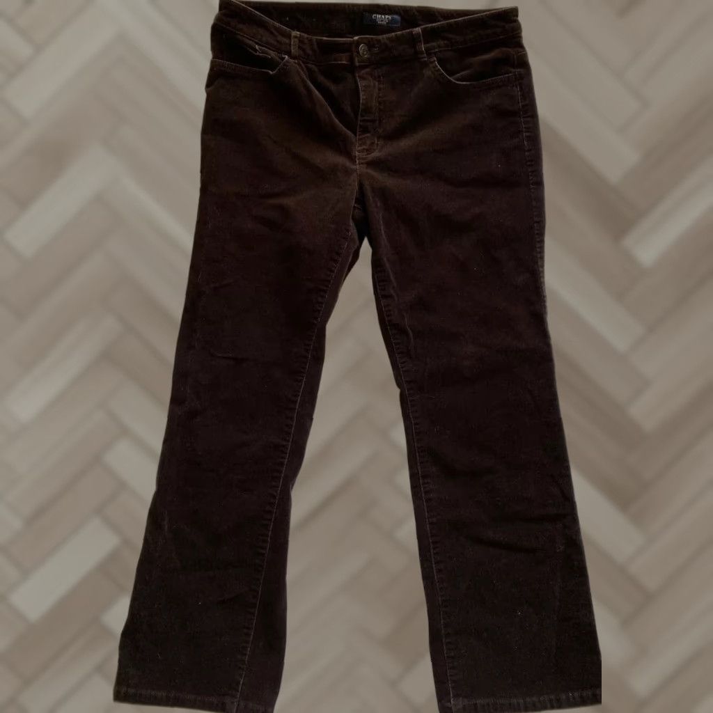 Chaps Chaps Pants Women’s 12P Brown Corduroy Bootcut Petites Cotton Blend Winter Casual Mens? Size 34" / US 12 / IT 48 - 1 Thumbnail