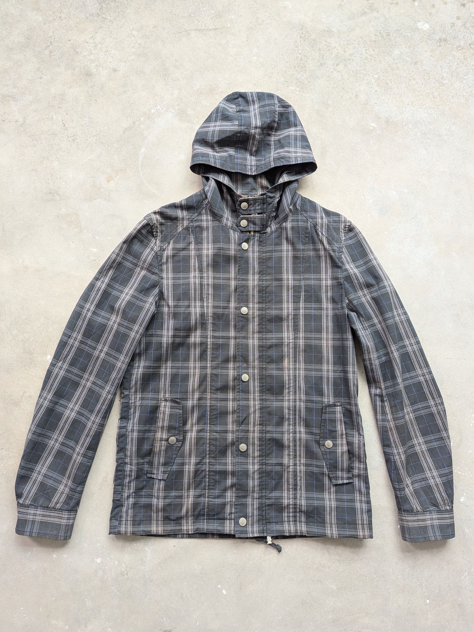 Japanese Brand × Vintage × semanticdesign Vintage 90s Semantic Design Hoodie Jacket Checkered Size M / US 6-8 / IT 42-44 - 1 Thumbnail