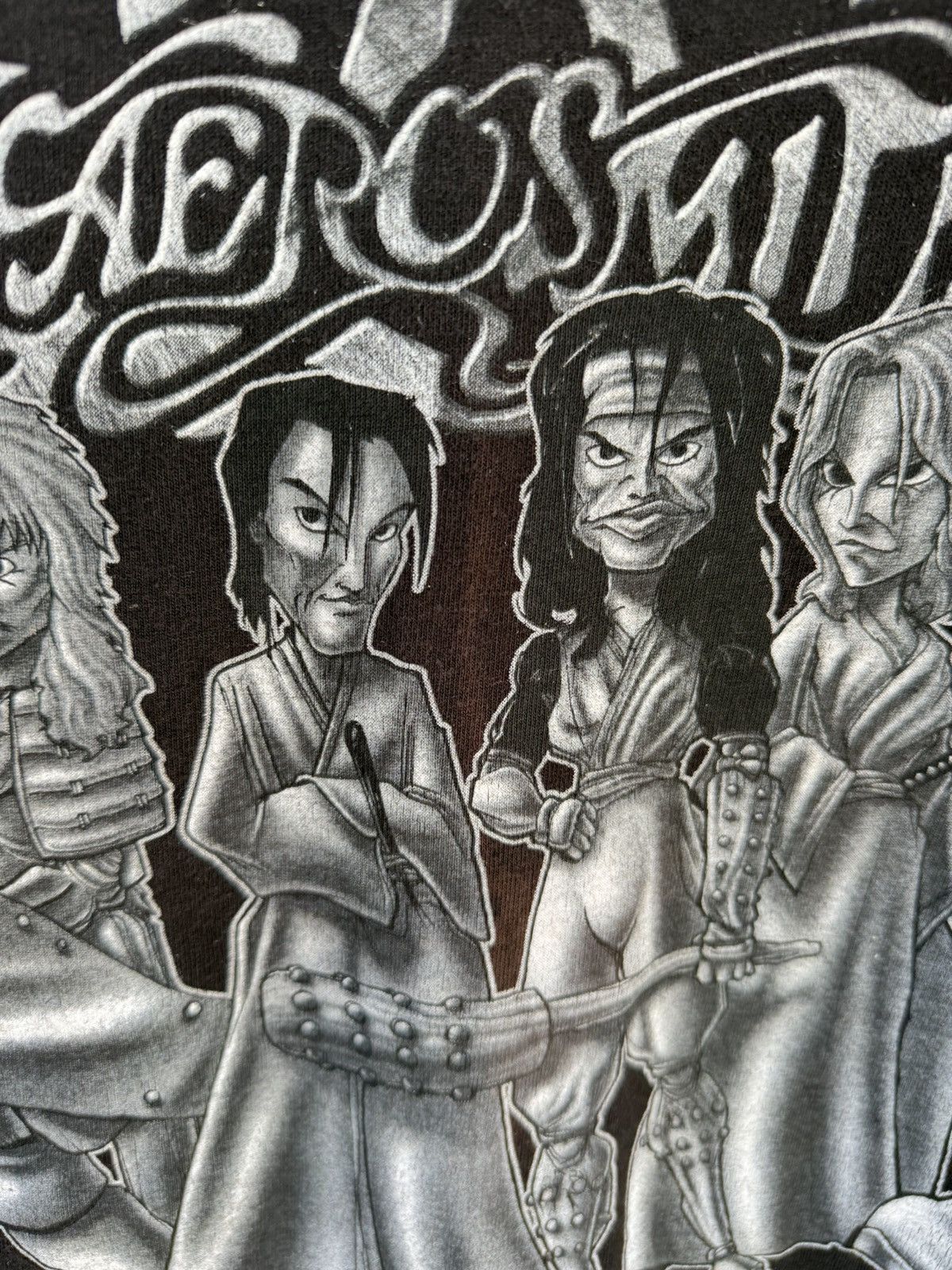 Band Tees Vintage 90s Aerosmith Dragon Tour Japan Faded Tee Size US L / EU 52-54 / 3 - 4 Thumbnail