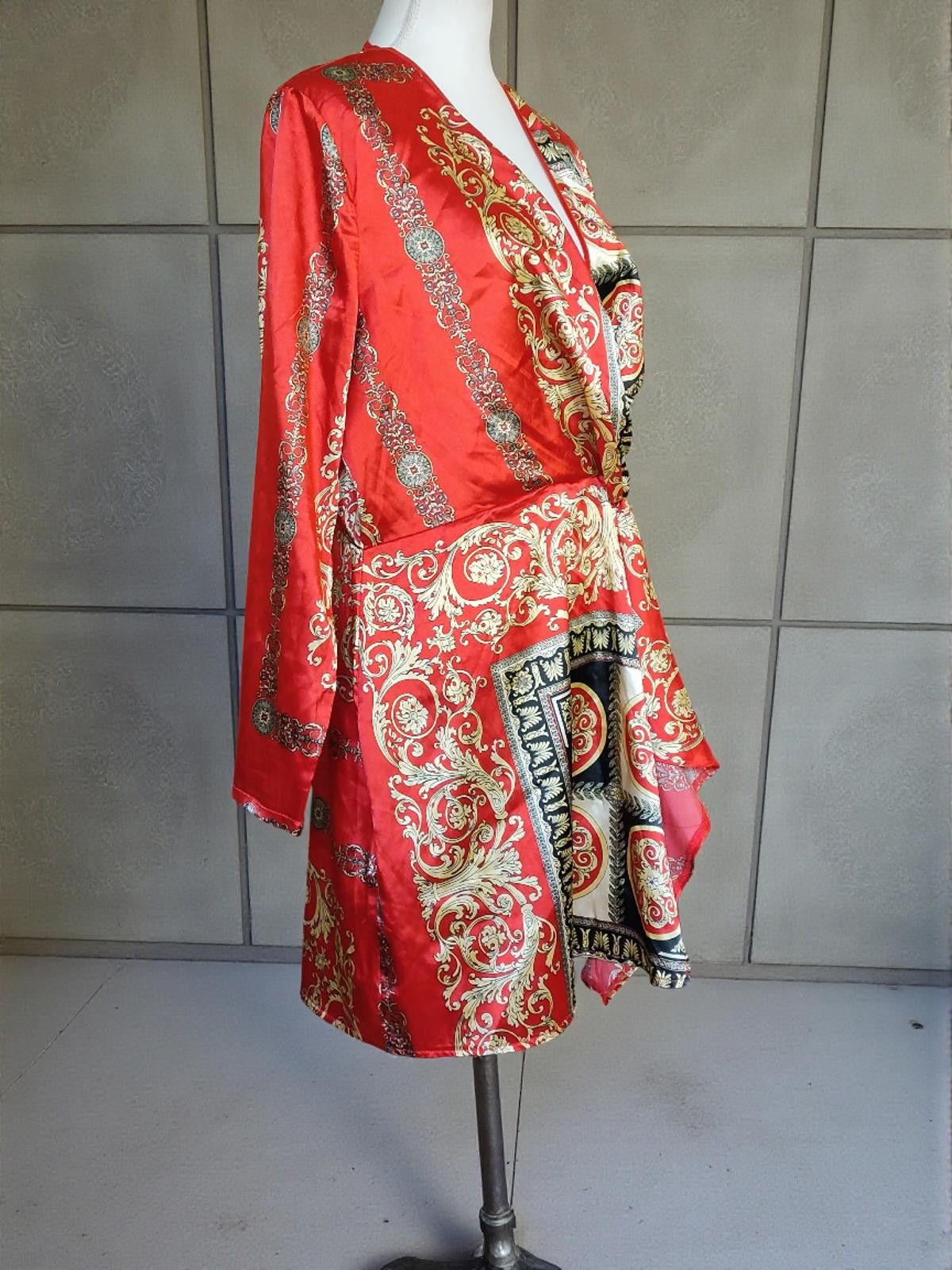 Other PrettyLittleThing Size 12 Baroque Print Blouse Size XL / US 12-14 / IT 48-50 - 4 Thumbnail