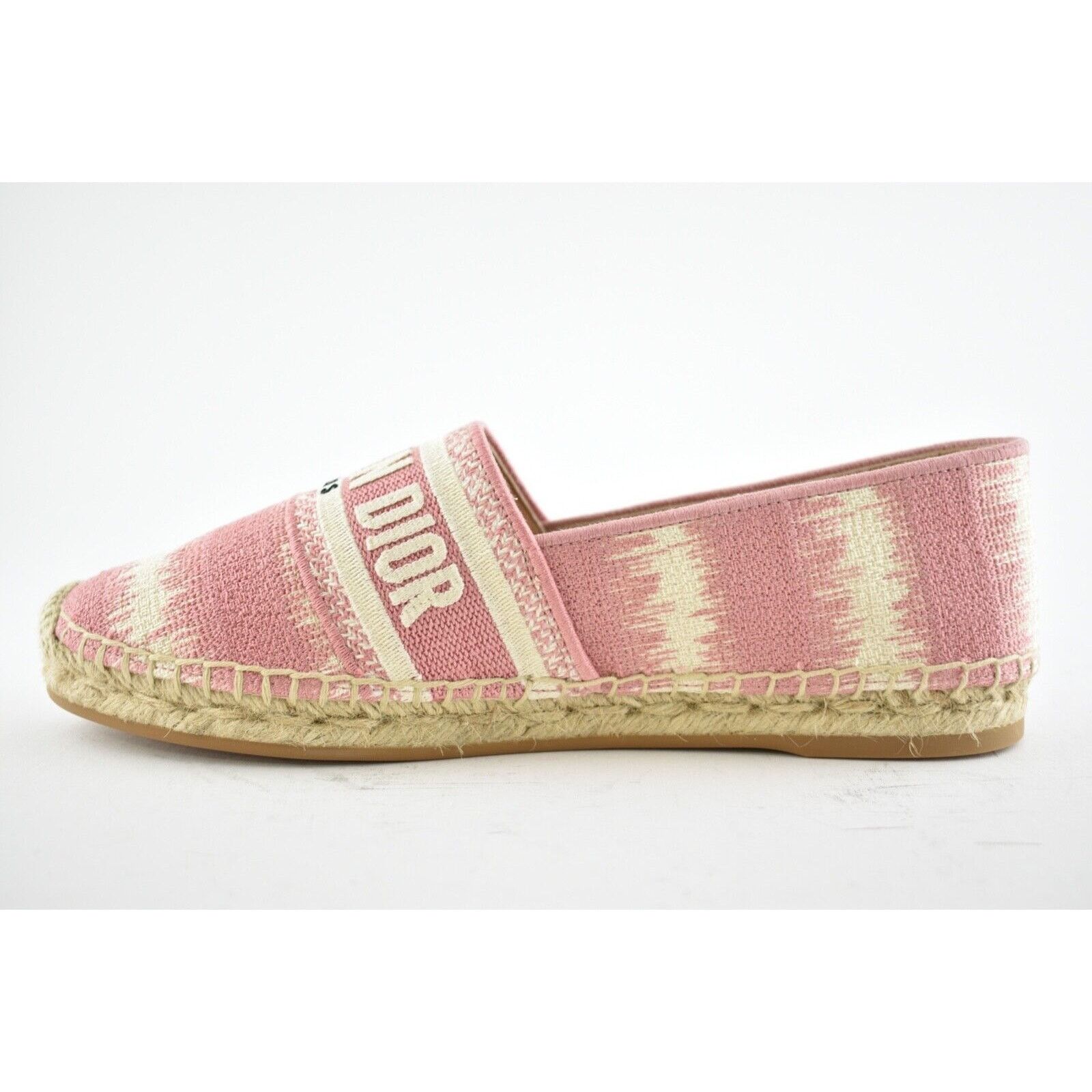 Dior Granville D Stripes Cotton Embroidered Espadrille Flat 41 Size US 11 / IT 41 - 9 Thumbnail