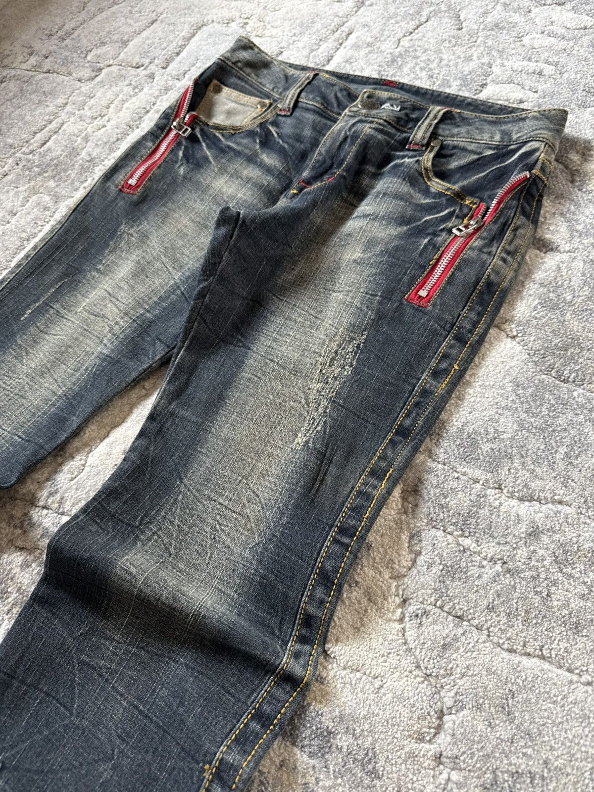 If Six Was Nine Ifsixwasnine Lgb Kapital Junya Style Low Rise Flared Jeans Size US 28 / EU 44 - 5 Thumbnail