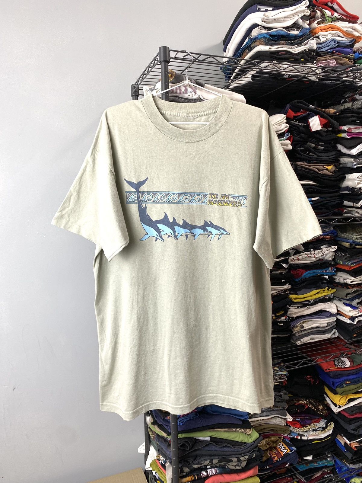 Vintage Vintage 1990’s The Six Passengers Surf Style T Shirt Stussy Size US XL / EU 56 / 4 - 1 Thumbnail