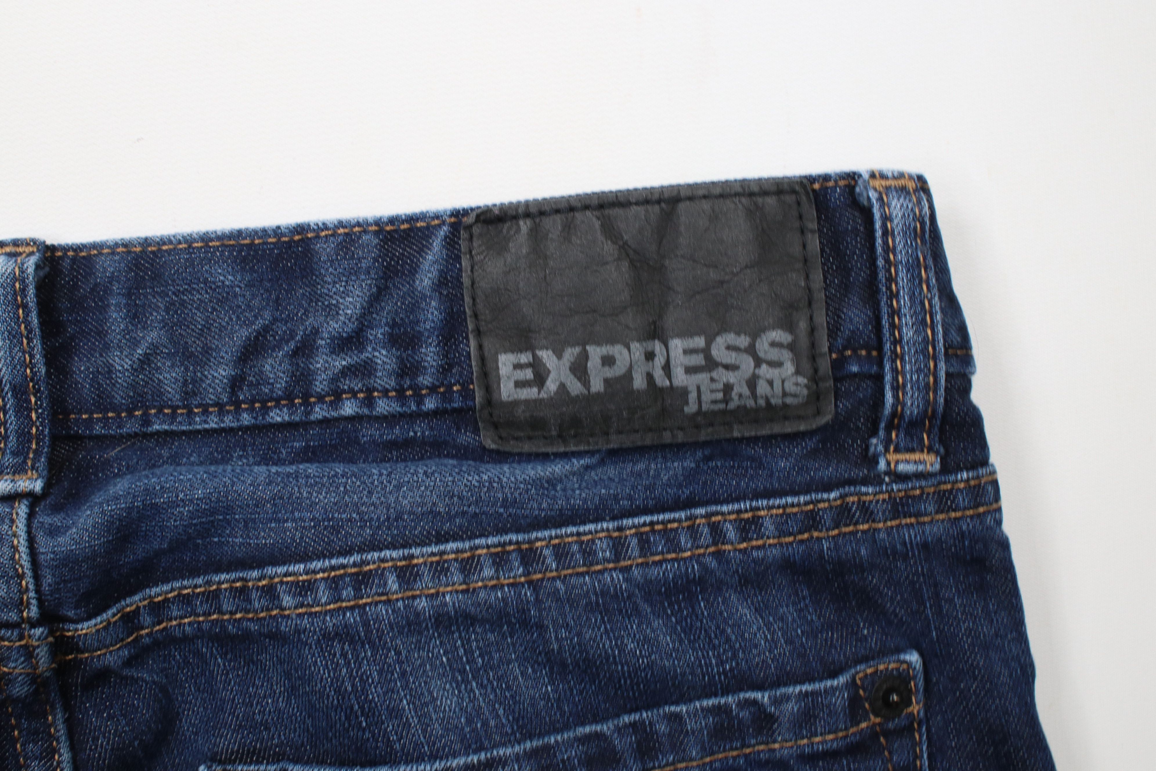 Express × Vintage Express Slim Fit Rocco Boot Cut Denim Jeans Blue Cotton Size US 30 / EU 46 - 13 Thumbnail