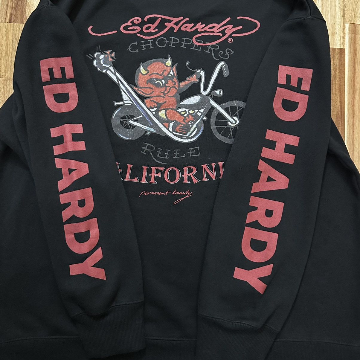 Ed Hardy Vintage Ed Hardy Choppers Rule Sweatshirt Size US XL / EU 56 / 4 - 4 Thumbnail