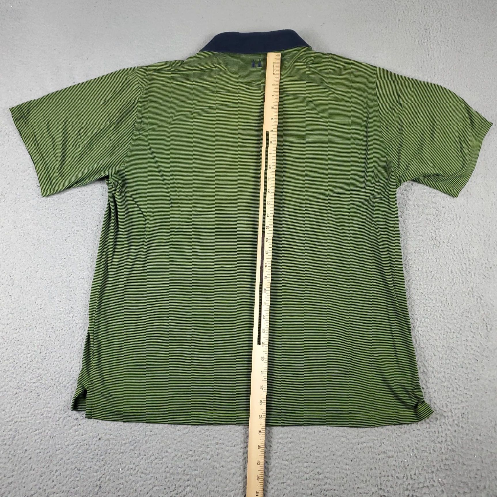 Vintage Greg Norman Polo Shirt Men’s XL Green Striped Cotton Short Sleeve Mens Size US XL / EU 56 / 4 - 3 Thumbnail