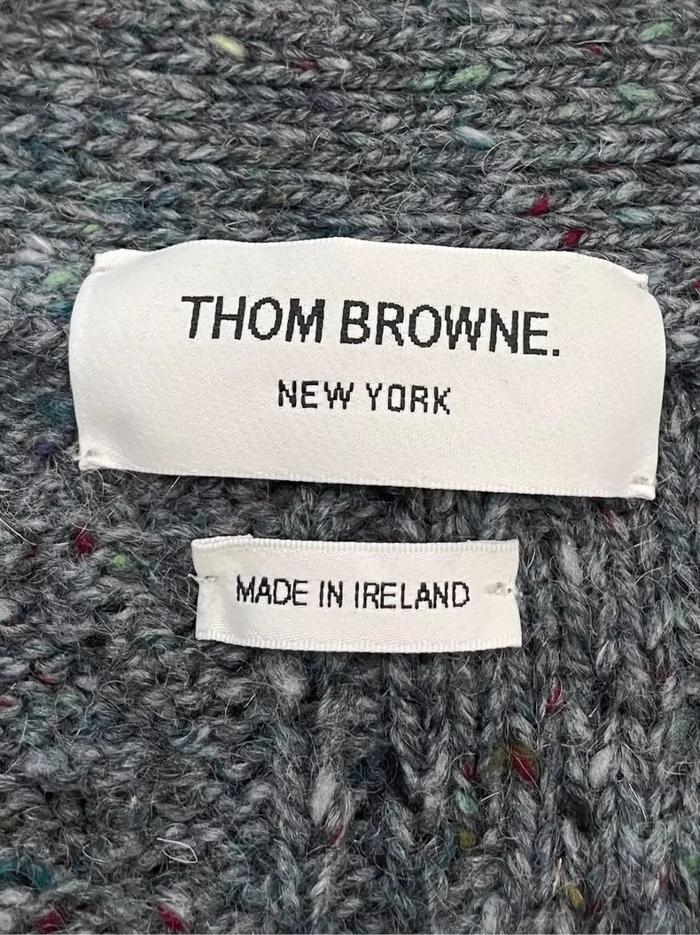 Thom Browne Thom browne Blue-gray four-striped wool cardigan jacket 250 Size US XS / EU 42 / 0 - 5 Thumbnail