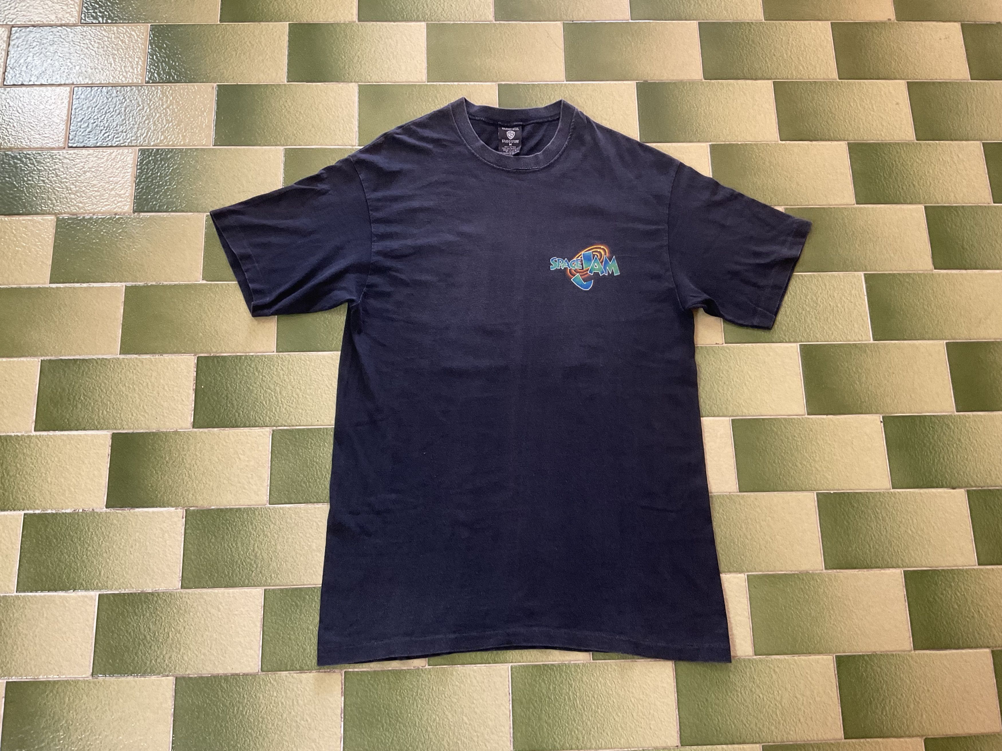 Warner Bros Vintage 1996 Space Jam Movie Promo T-Shirt Michael Jordan Size US M / EU 48-50 / 2 - 2 Thumbnail