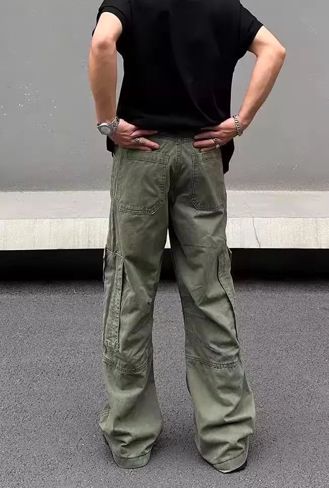 Japanese Brand Multi Pockets Army Green Cargo Pant Size US 34 / EU 50 - 4 Thumbnail
