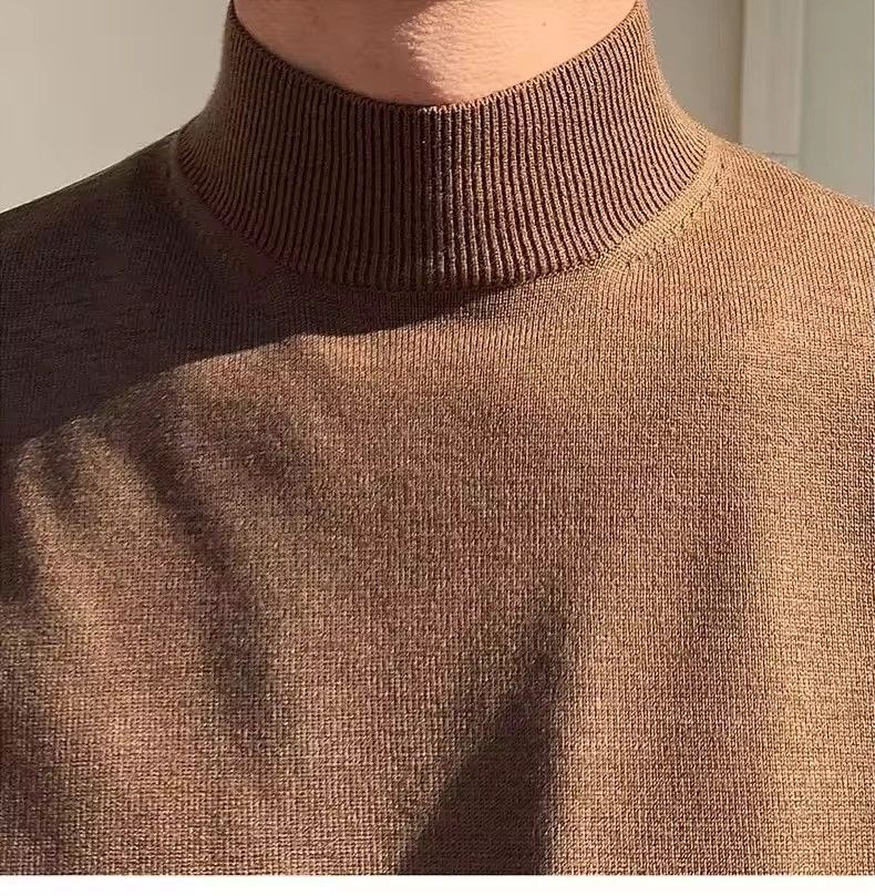 Other Streetwear Casual Solid Turtleneck Knit Sweater Pullover Size US XL / EU 56 / 4 - 2 Thumbnail