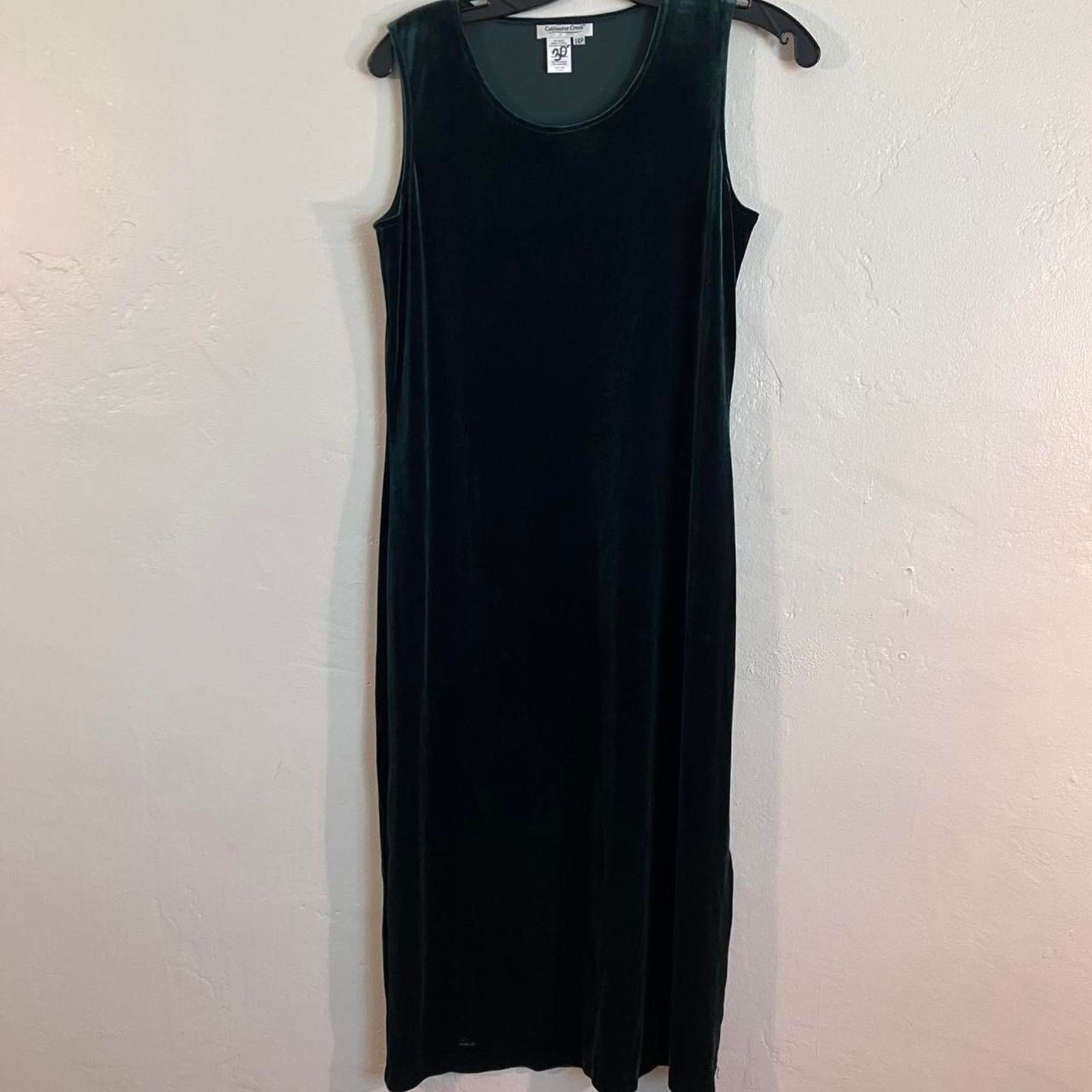Coldwater Creek × Vintage Coldwater Creek Forest Green velvet midi dress 14 Petite Size XL / US 12-14 / IT 48-50 - 1 Thumbnail