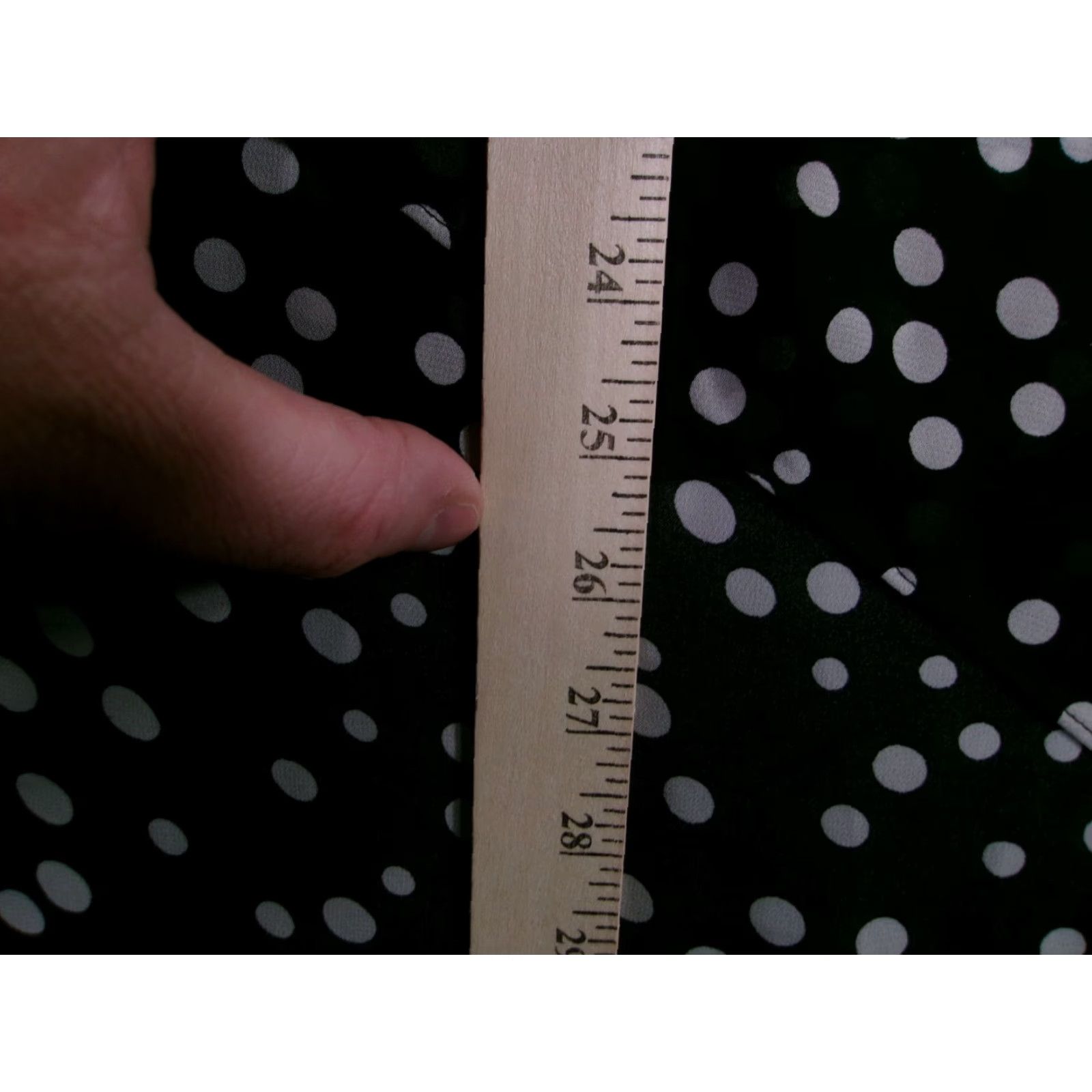 Vintage Chicos Blouse Womens S Black White Polka Dot Tunic 3/4 Sleeve V-Neck Hi-Lo Hem Slim Pullover Dry Clean Only Size S / US 4 / IT 40 - 5 Thumbnail