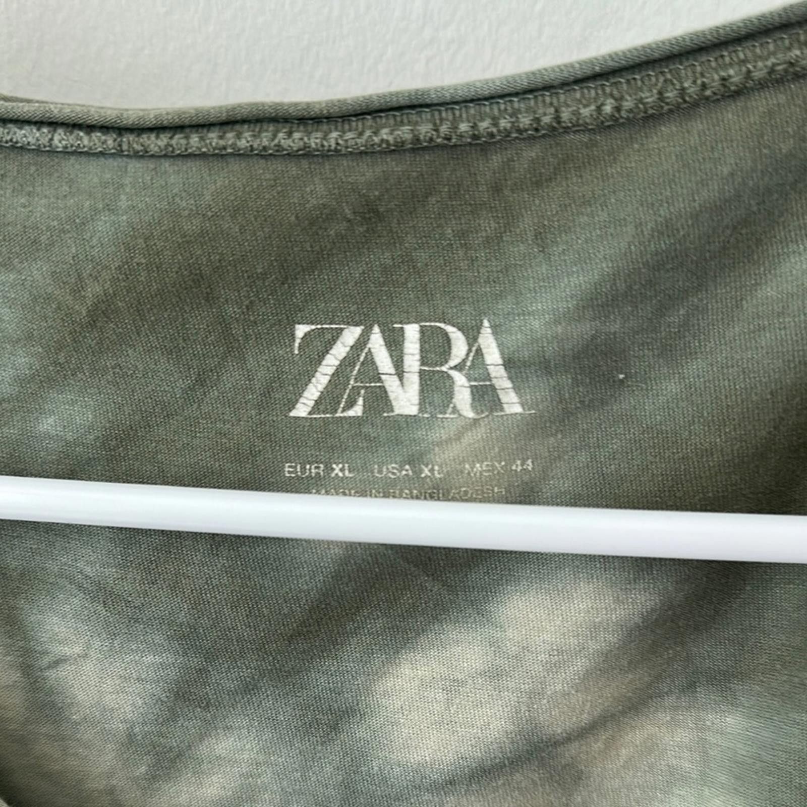 Zara Zara Green Tie-Dye Short Sleeve Tee Size US XL / EU 56 / 4 - 2 Thumbnail