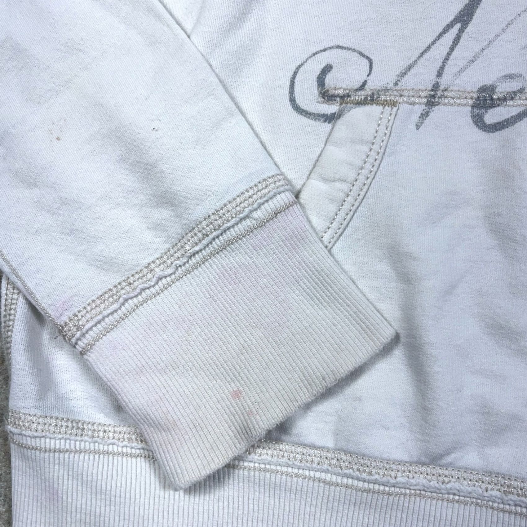 Abercrombie & Fitch Vintage Abercrombie & Fitch Hoodie Women M White Logo Pullover Fashion Sweatshirt Grunge Size M / US 6-8 / IT 42-44 - 7 Thumbnail