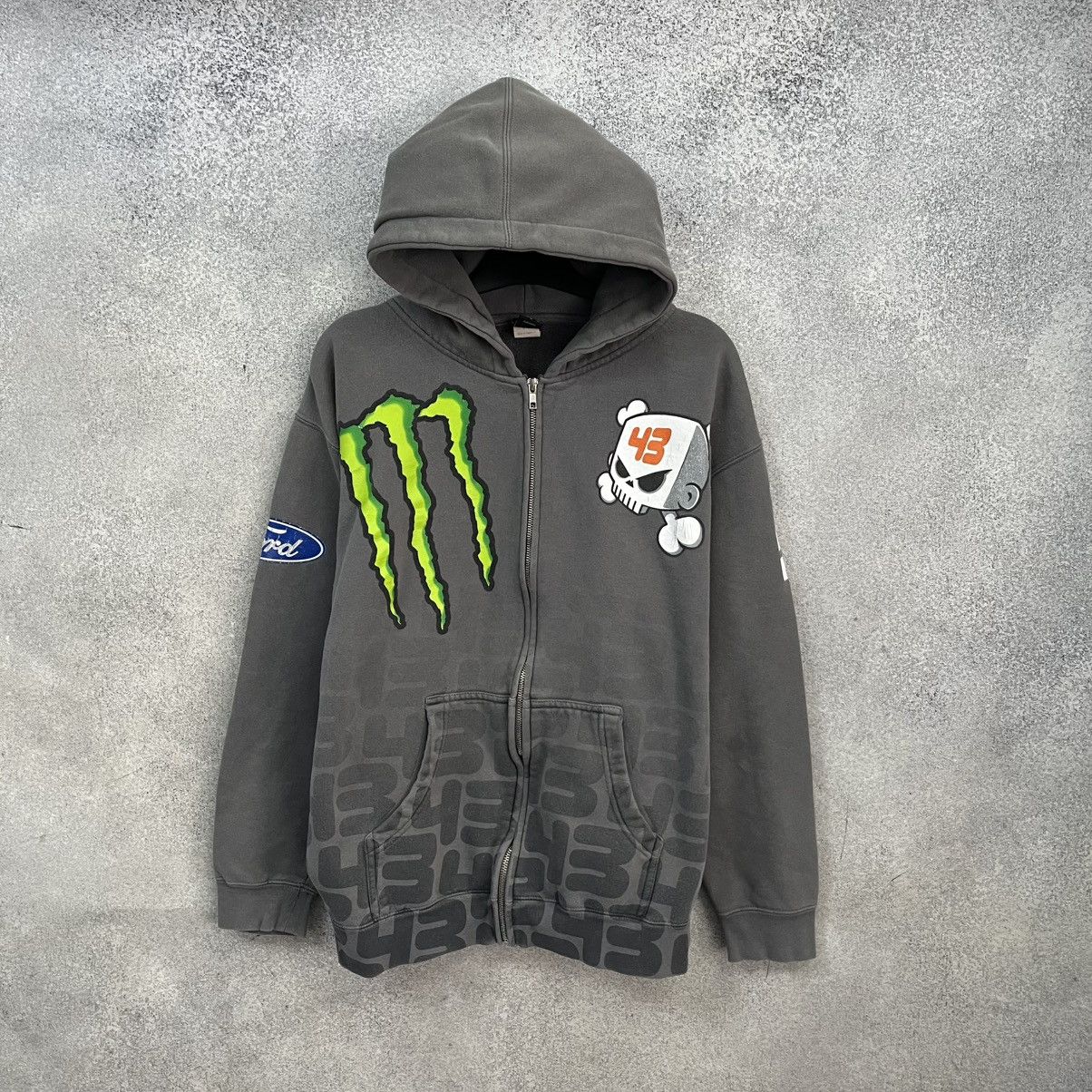 DC DC X MONSTER ENERGY RACING SK8 STREETWEAR ZIP HOODIE | Grailed
