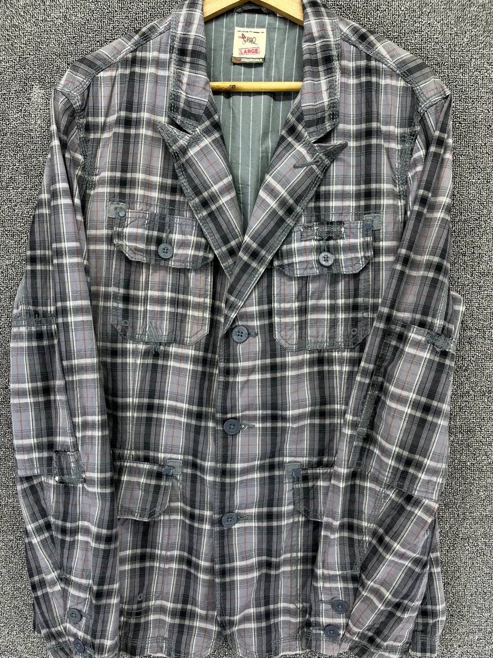 Japanese Brand Vintage Triple Five Soul Essentials Shadow Plaid Rare Jacket Size L / US 10 / IT 46 - 6 Thumbnail