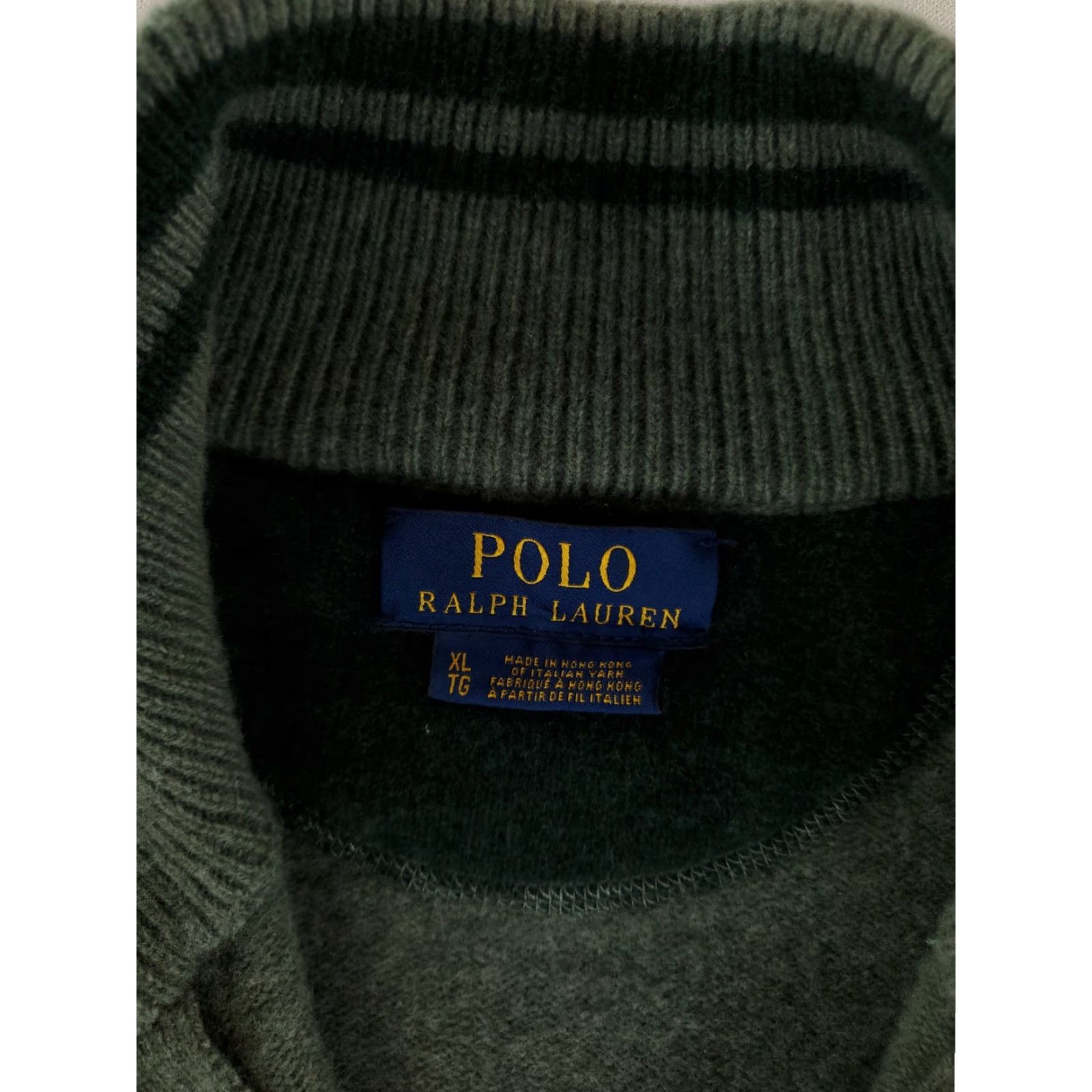 Polo Ralph Lauren Polo Ralph Lauren 1/4 Zip Sweater Wool Cashmere Blend Green Mens XL Pullover Men Green XL Size US XL / EU 56 / 4 - 2 Thumbnail