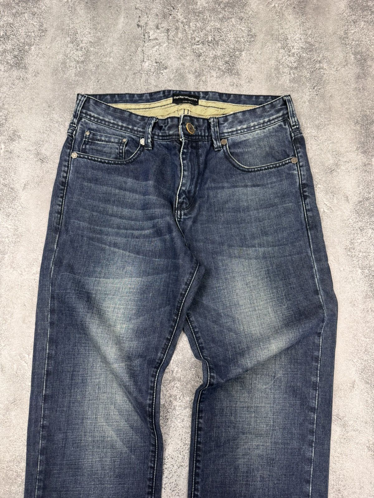 Emporio Armani Emporio Armani Men Denim Pants Jeans Blue Straight Fit Size US 34 / EU 50 - 6 Thumbnail