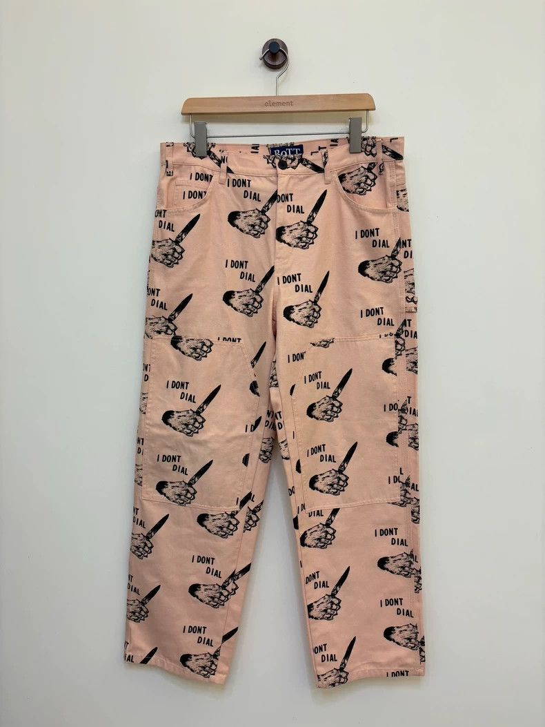 Bottega Veneta Pink Printed Lumber Pants Size US 34 / EU 50 - 1 Thumbnail