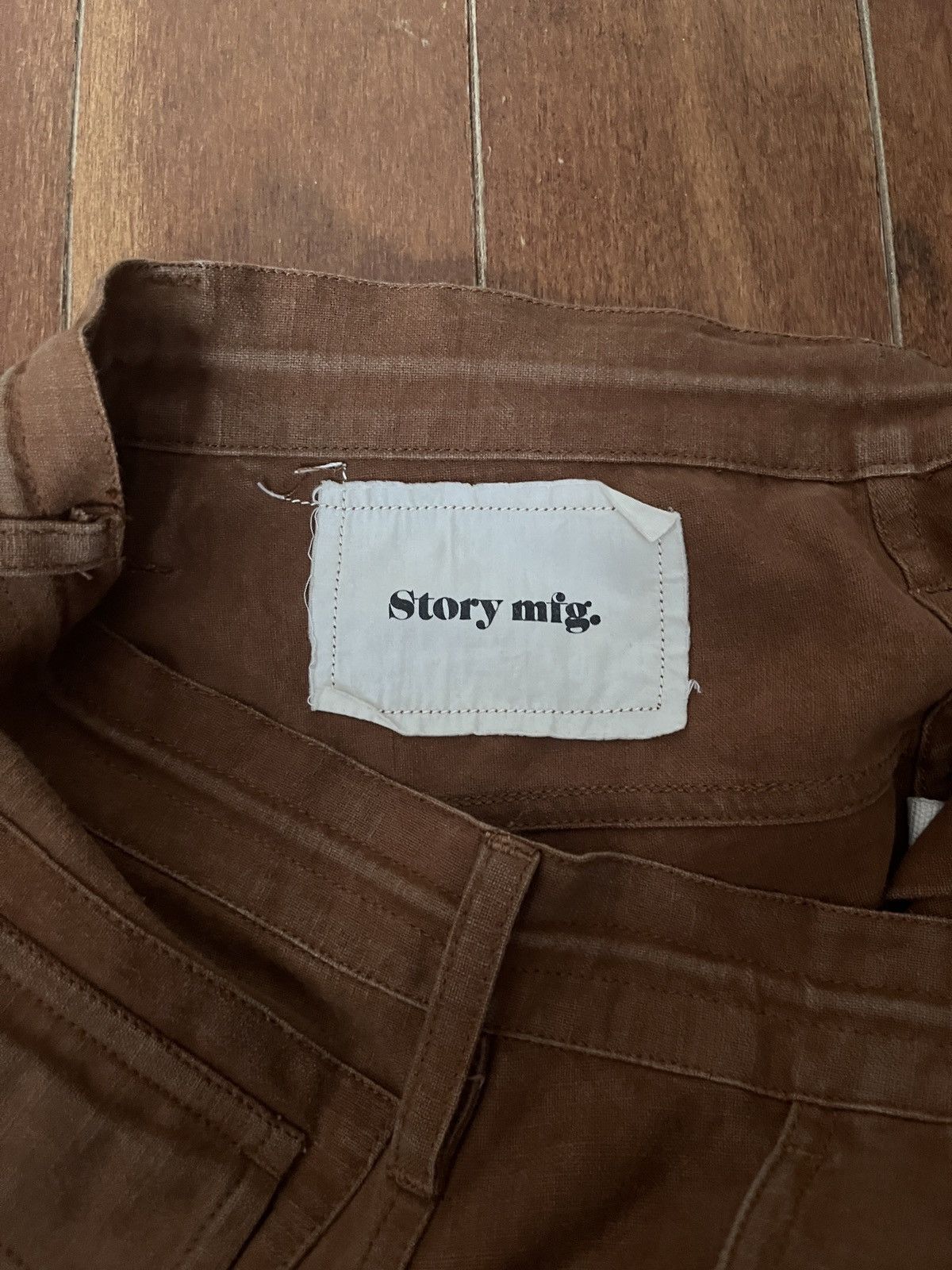 Story Mfg. Story Mfg. Forager Pants - Bark Brown Slub - XS Size US 30 / EU 46 - 3 Thumbnail