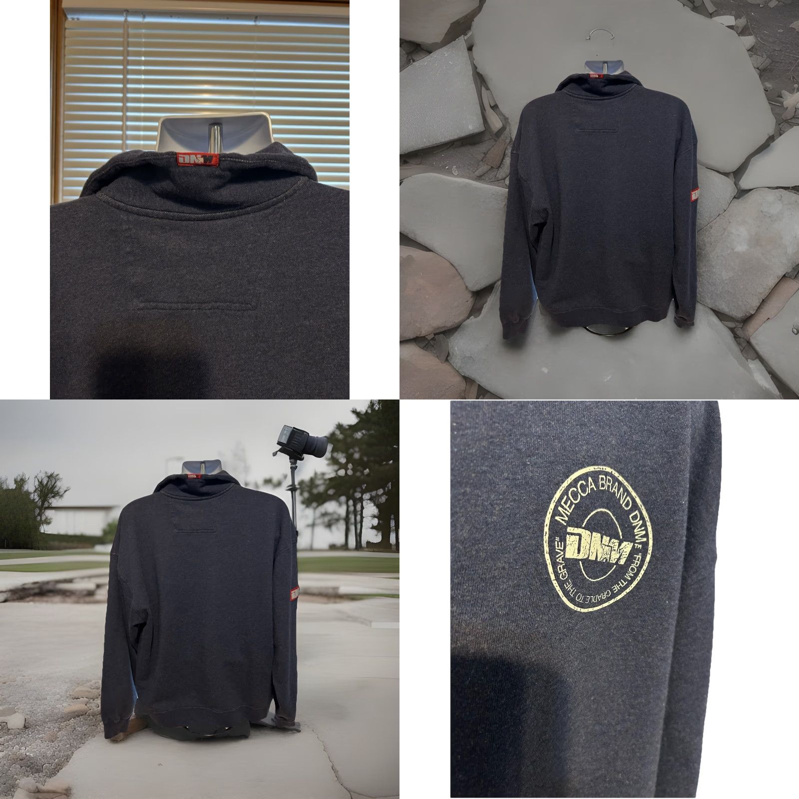 Vintage VINTAGE Mecca Pullover 1/4 Zip DNM 3/4 Zip Navy Blue Men XL Street Hip Hop Rap Casual Shirt Size US XL / EU 56 / 4 - 11 Thumbnail
