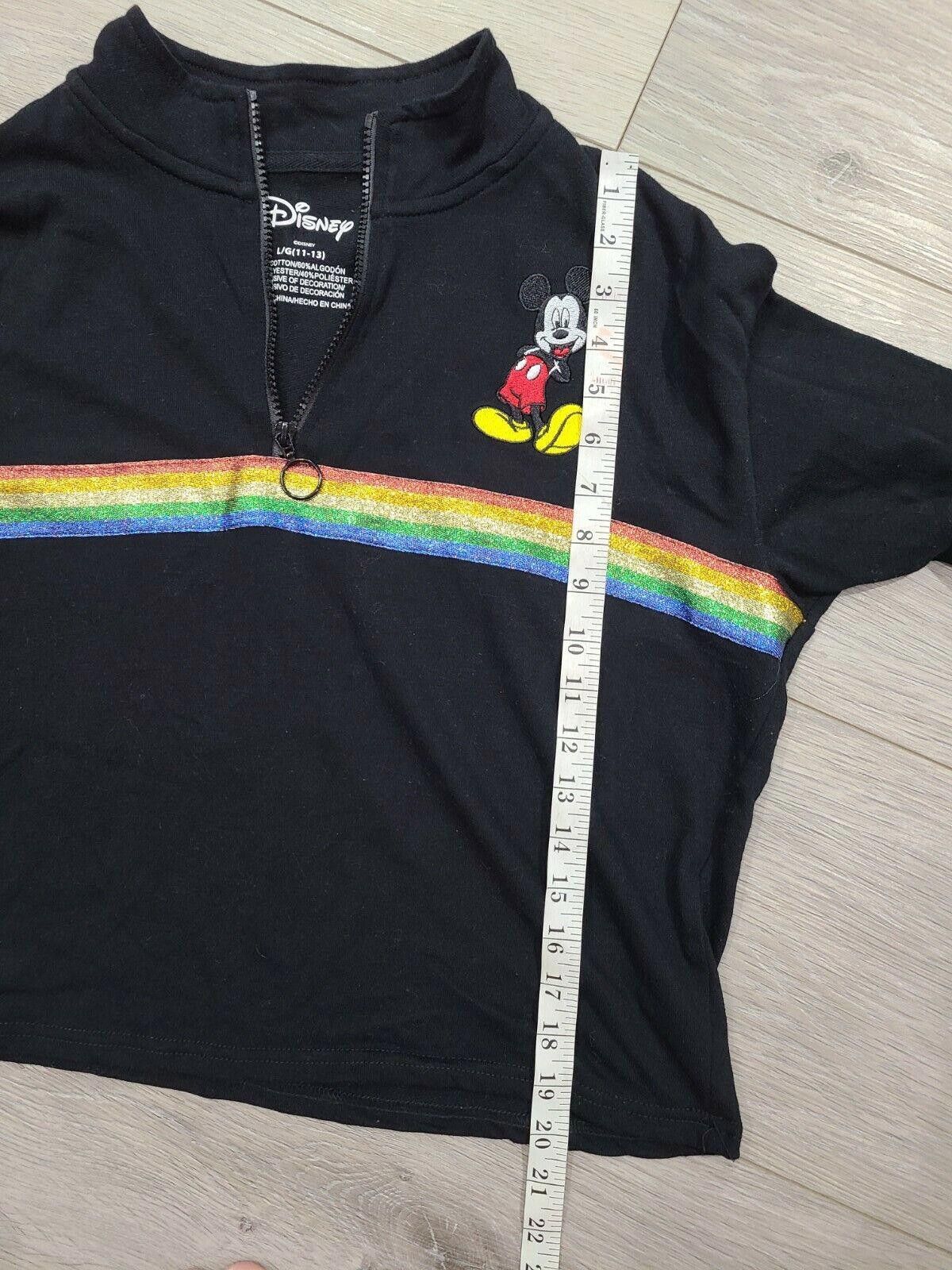 Disney Disney Pullover Pride 90s Crop 1/4 Zip large 11-13 Y2k Size M / US 6-8 / IT 42-44 - 4 Thumbnail