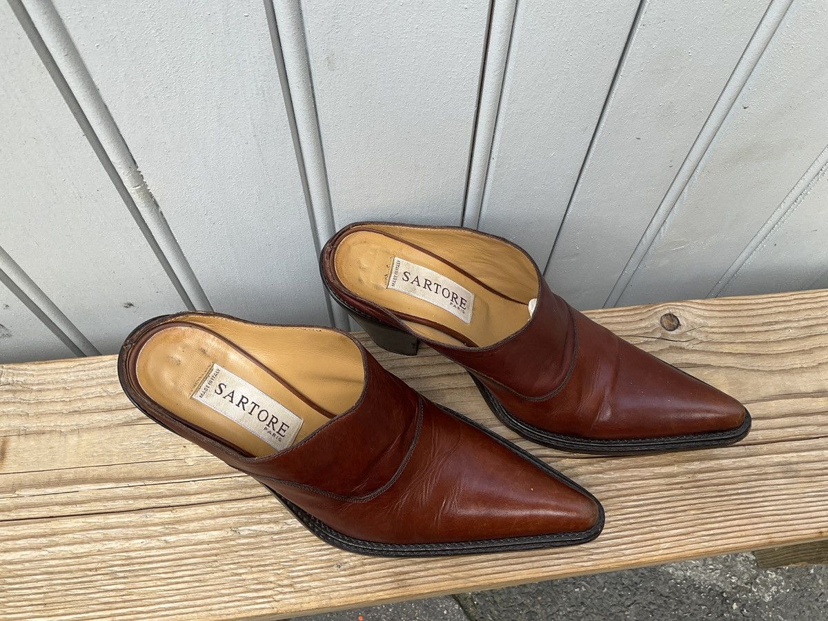 SARTORIO Sartore brown leather mule clogs Size US 6.5 / IT 36.5 - 7 Thumbnail