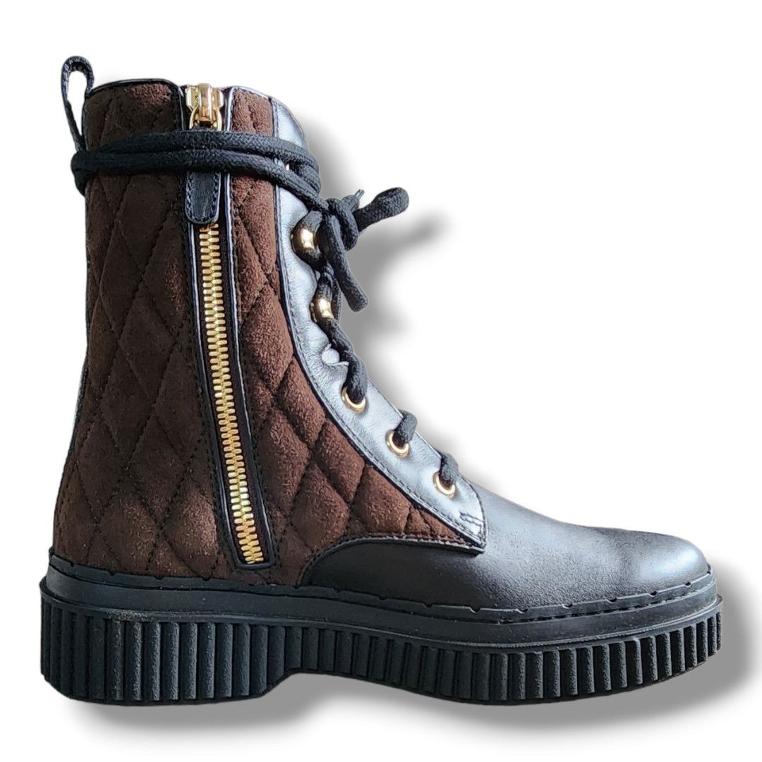 Tod's Tod's Diamond Quilted Lace-up Boot Size 34.5 (US 4.5) Size US 4.5 / IT 34.5 - 9 Thumbnail