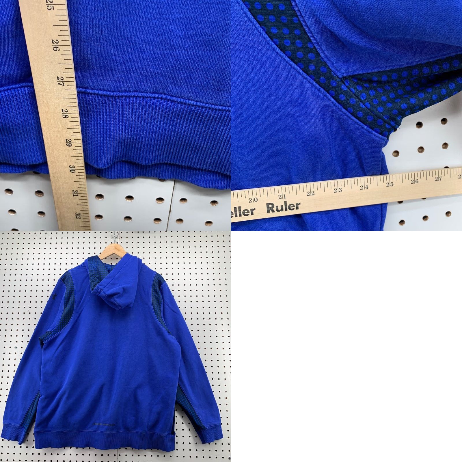 Under Armour Under Armour Hoodie Sweatshirt Men XL Blue Logo Embroidered Pullover Hawaiian Curry? Size US XL / EU 56 / 4 - 8 Thumbnail