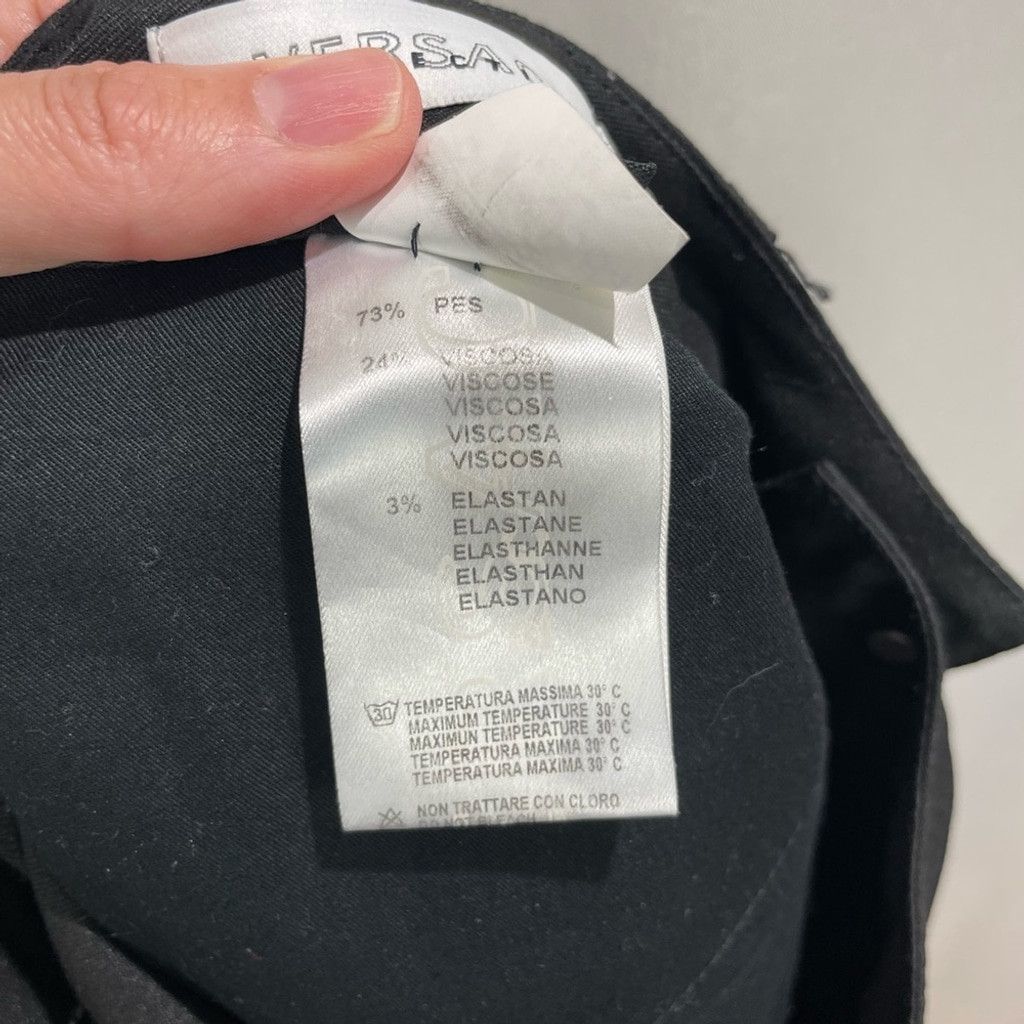 Versace Versace Collection Trend Black Straight Fit Jeans Size 34/28 Size US 34 / EU 50 - 11 Thumbnail