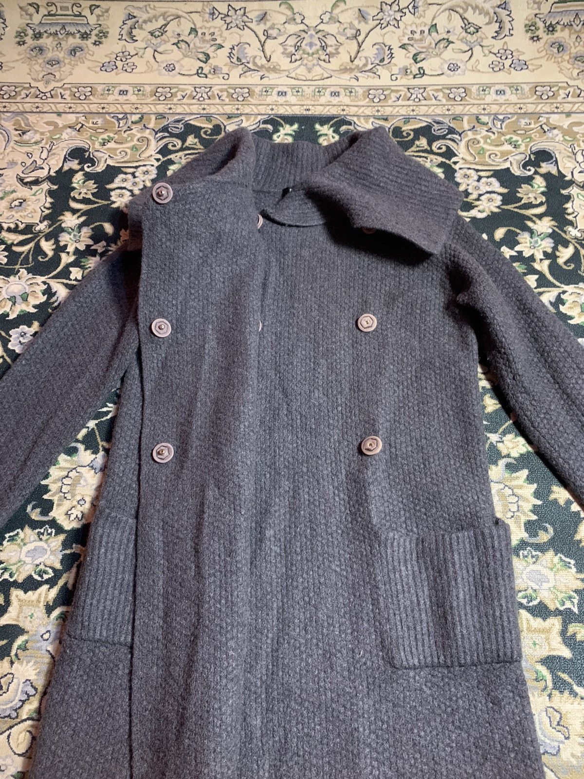 DKNY 🔥VINTAGE🔥 DKNY CASHMERE LONG JACKET BIG COLLAR Size S / US 4 / IT 40 - 5 Thumbnail