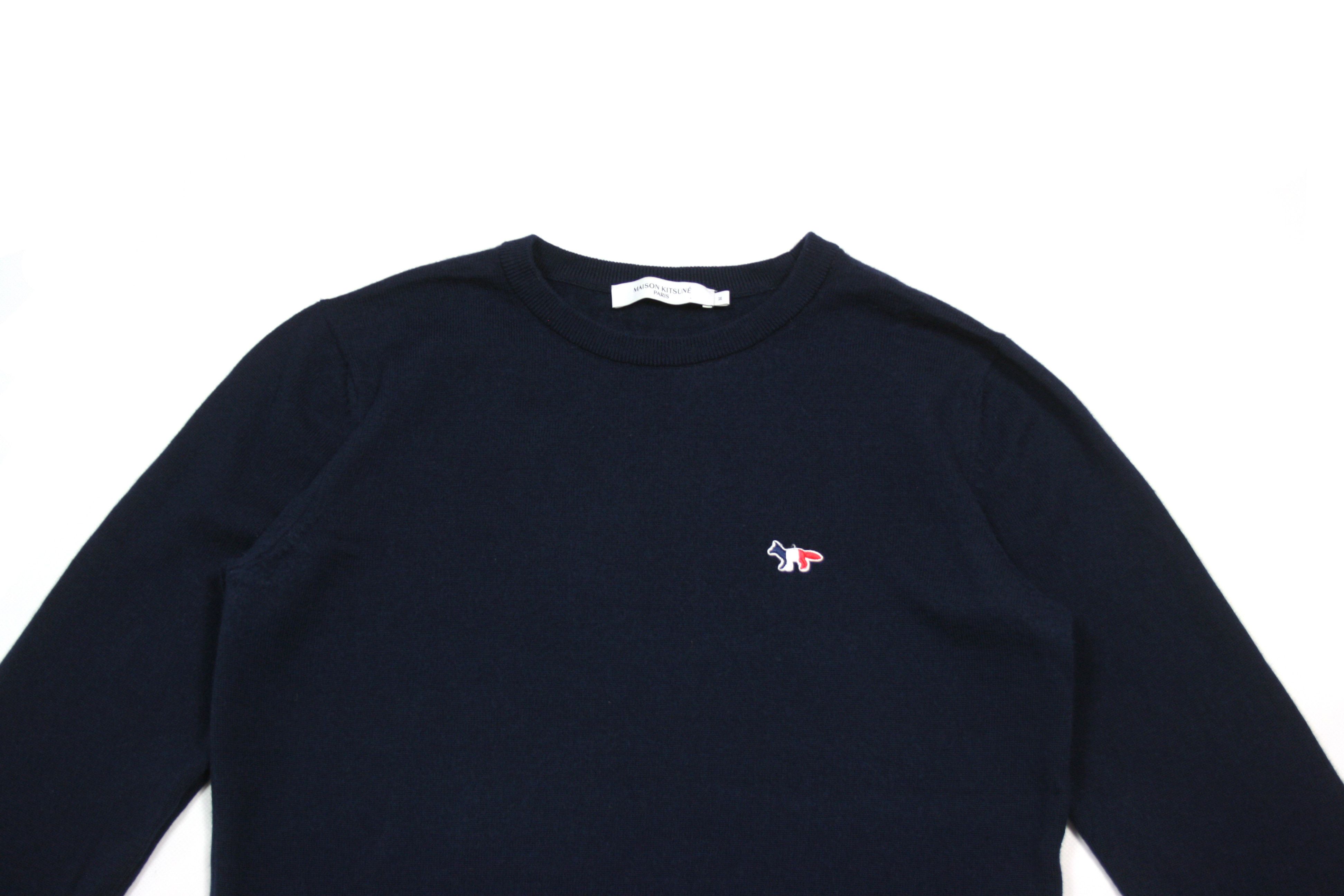 Maison Kitsune Tricolor Flag Logo Fox Wool Knit Size M / US 6-8 / IT 42-44 - 3 Thumbnail