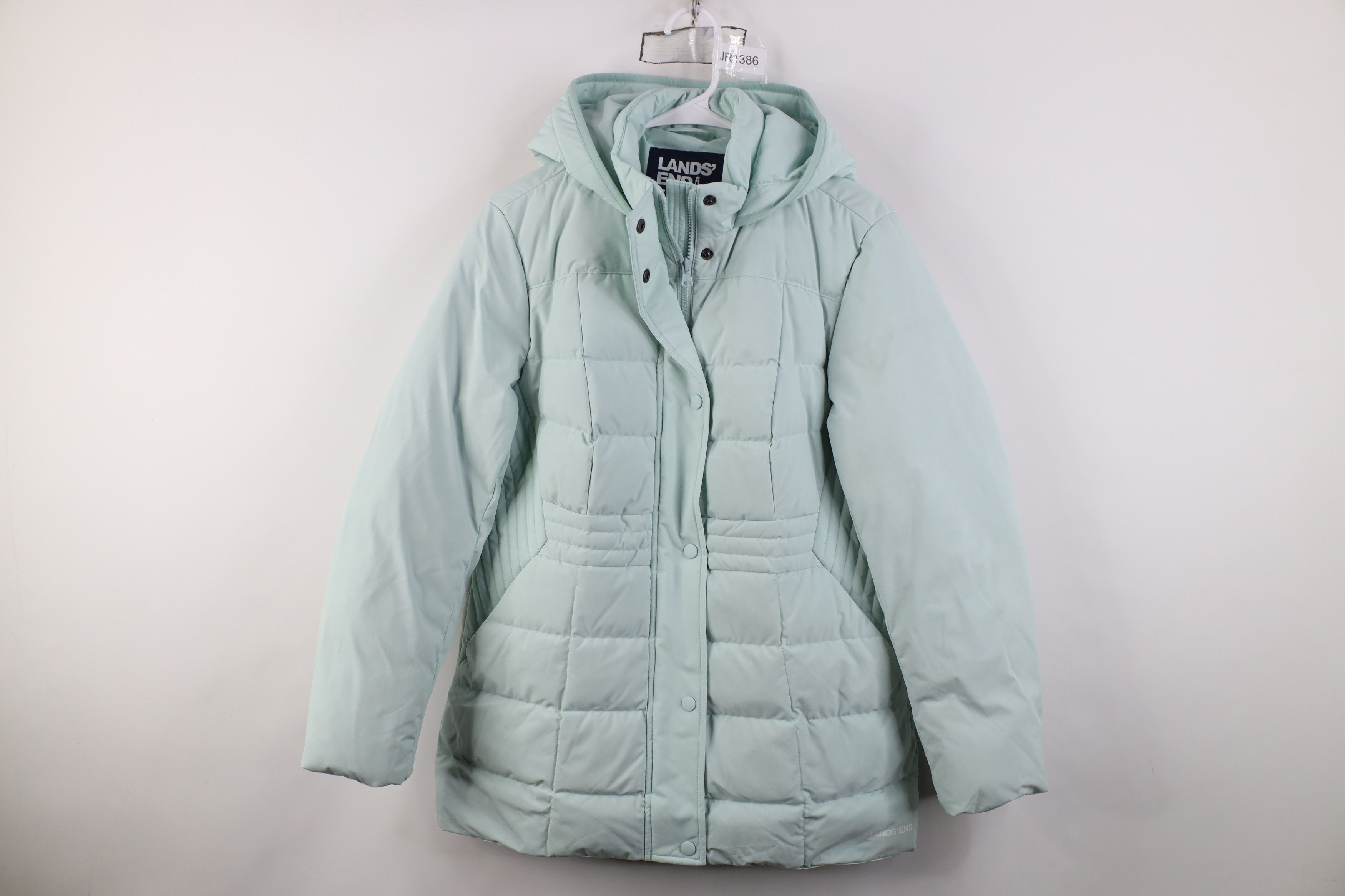 Lands' End Y2K Lands End Duck Down Hooded Full Zip Puffer Jacket Blue Size M / US 6-8 / IT 42-44 - 1 Thumbnail