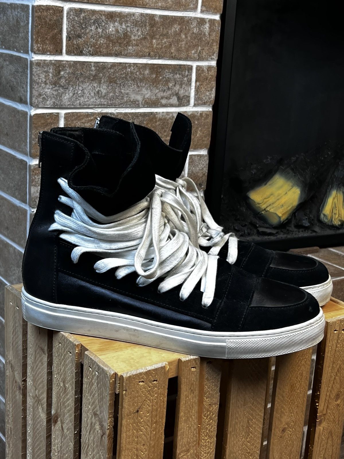 Men s Kris Van Assche High Top Sneakers Grailed