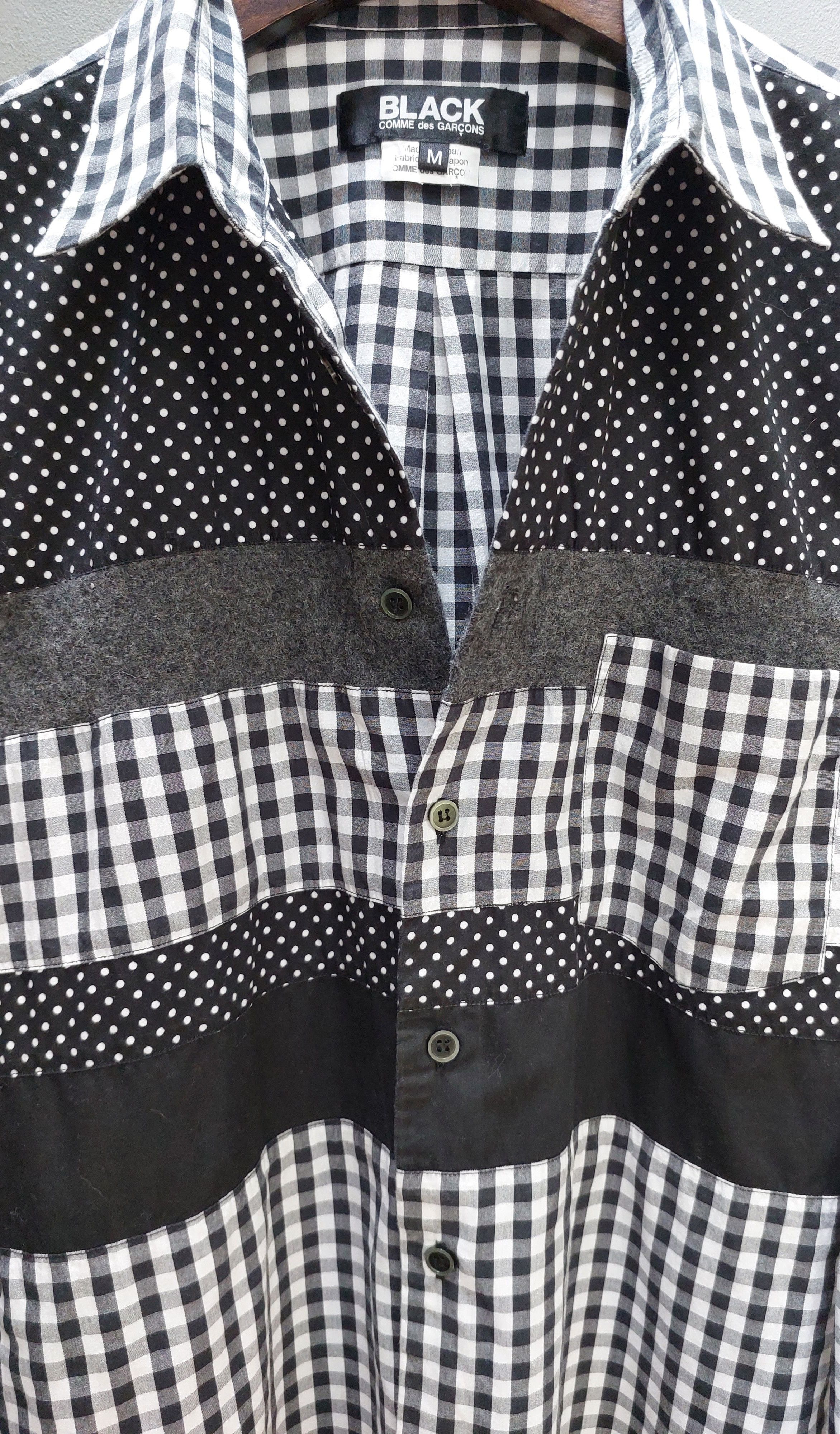 Comme des Garcons BLACK Comme des Garcons Patchwork Button Up Shirt Size US M / EU 48-50 / 2 - 5 Thumbnail